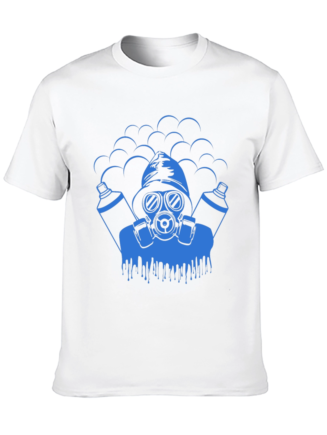 Black Cool Graphic Tee - Gas Mask Graffiti Artist view 10