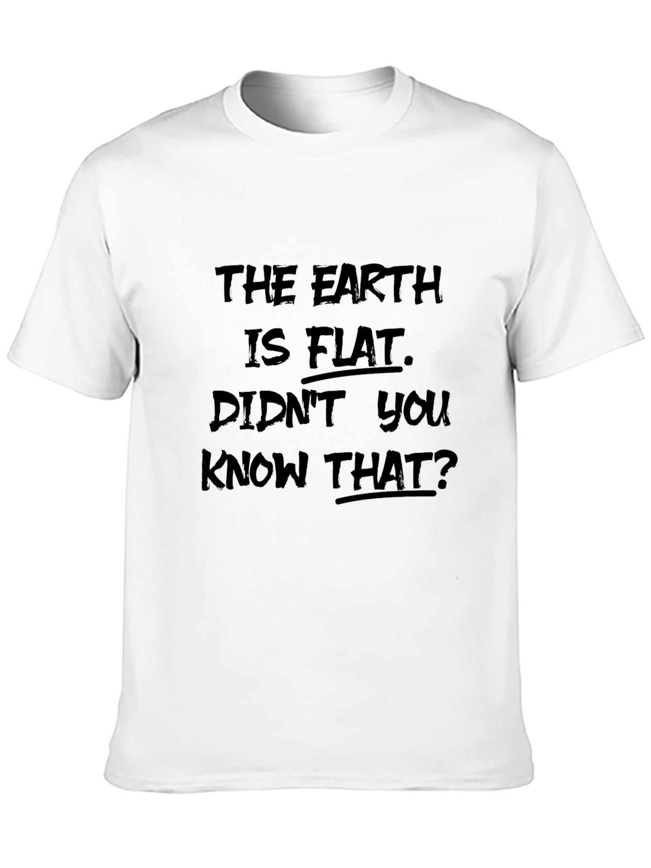 Black Earth is Flat Graphic Tee view 10