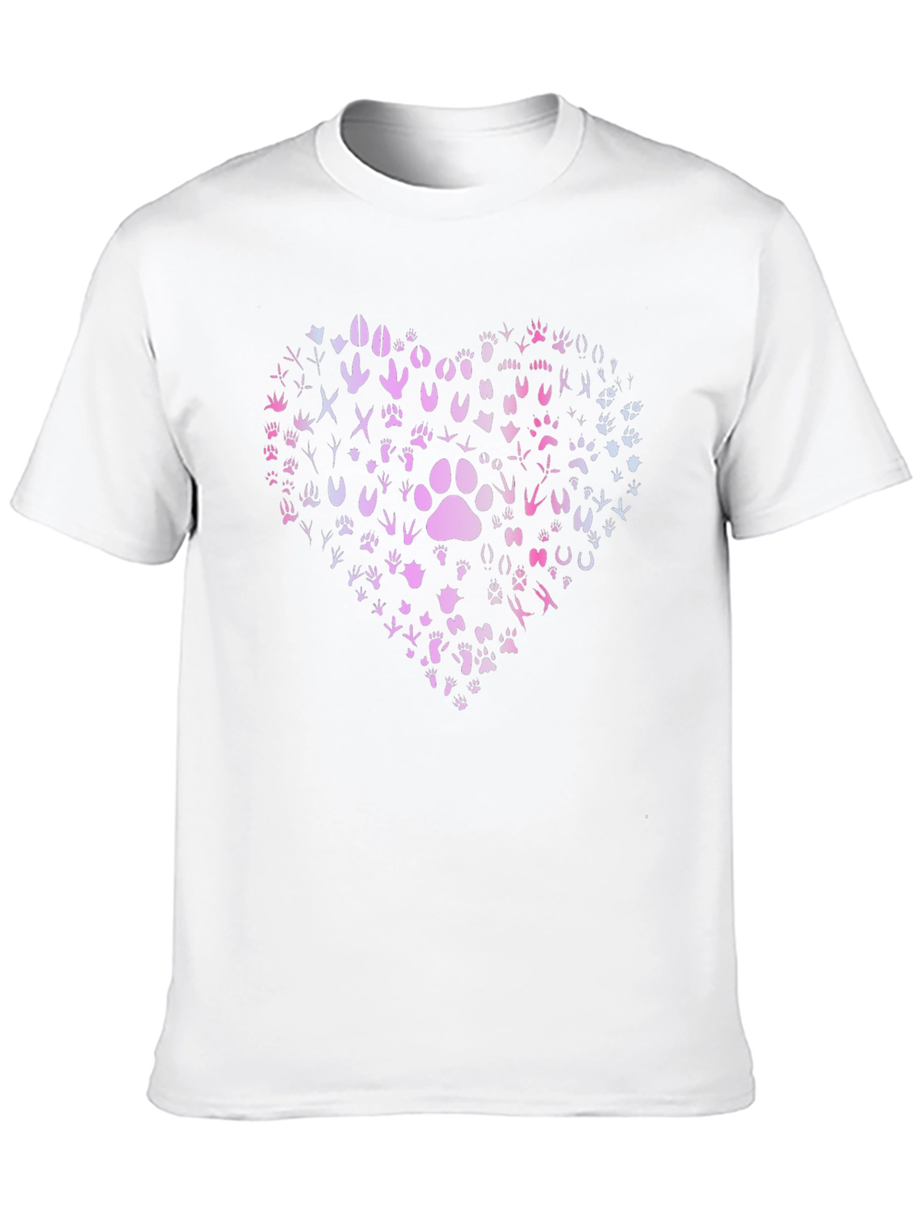 Black Paw Print Heart Graphic T-Shirt - Black view 10