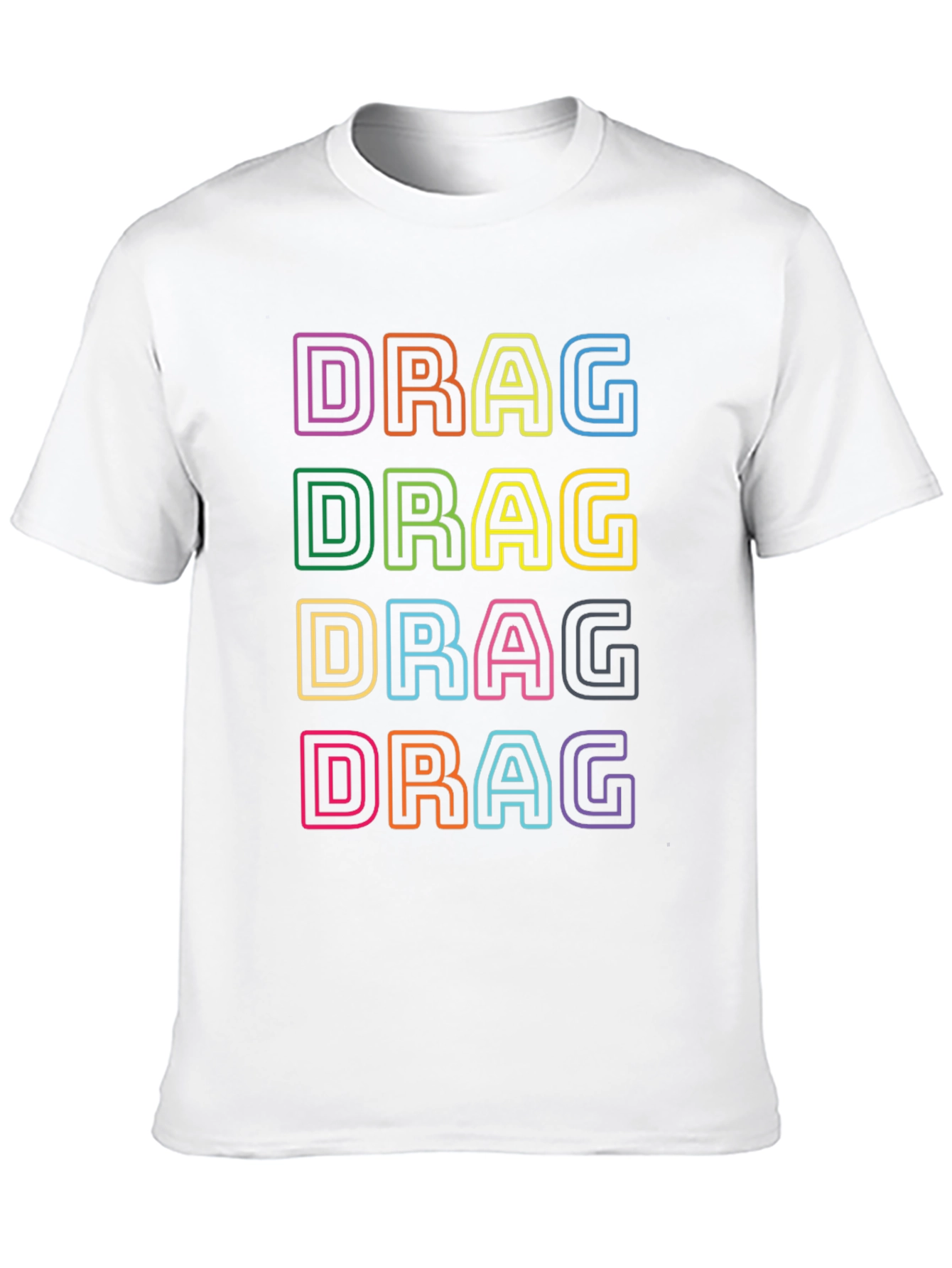 Black Retro Drag Graphic T-Shirt - Colorful Design view 10
