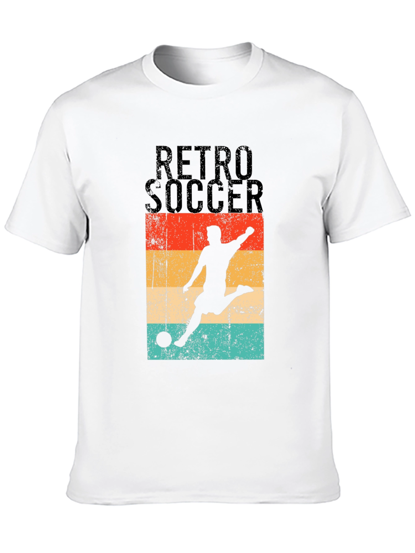 Black Retro Soccer Graphic T-Shirt - Stylish Casual Wear view 10