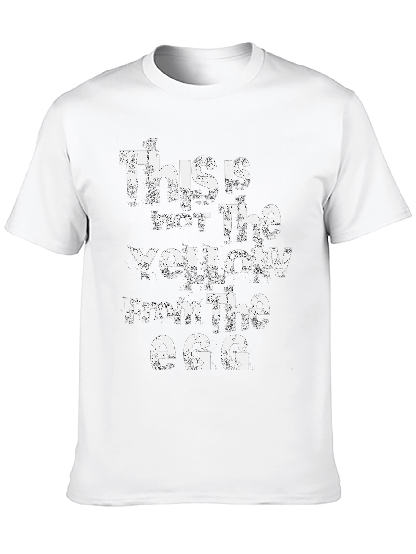 Black Funny "This is not the Yellow from the Egg" Black T-Shirt view 10