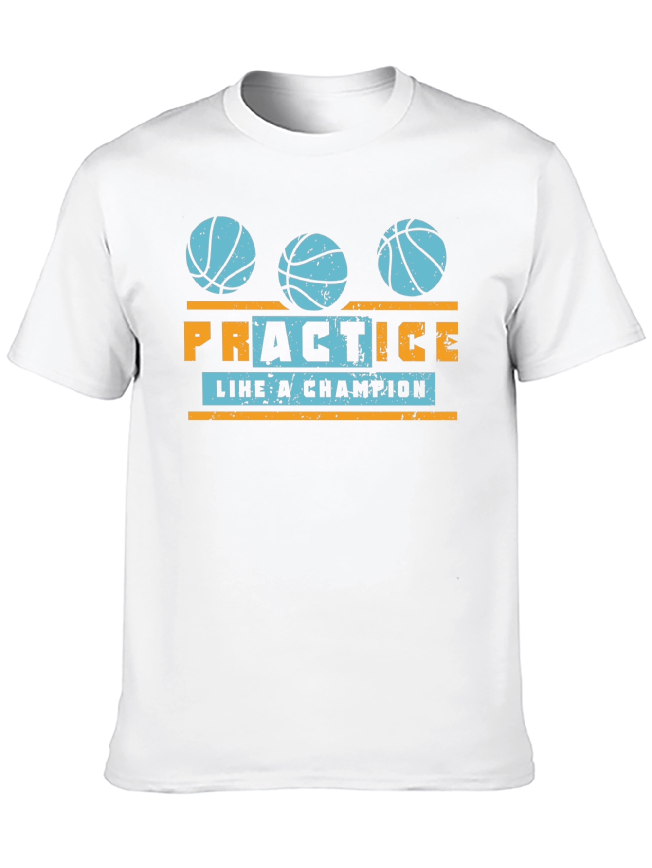 Black Basketball Practice Like a Champion Graphic T-Shirt view 10