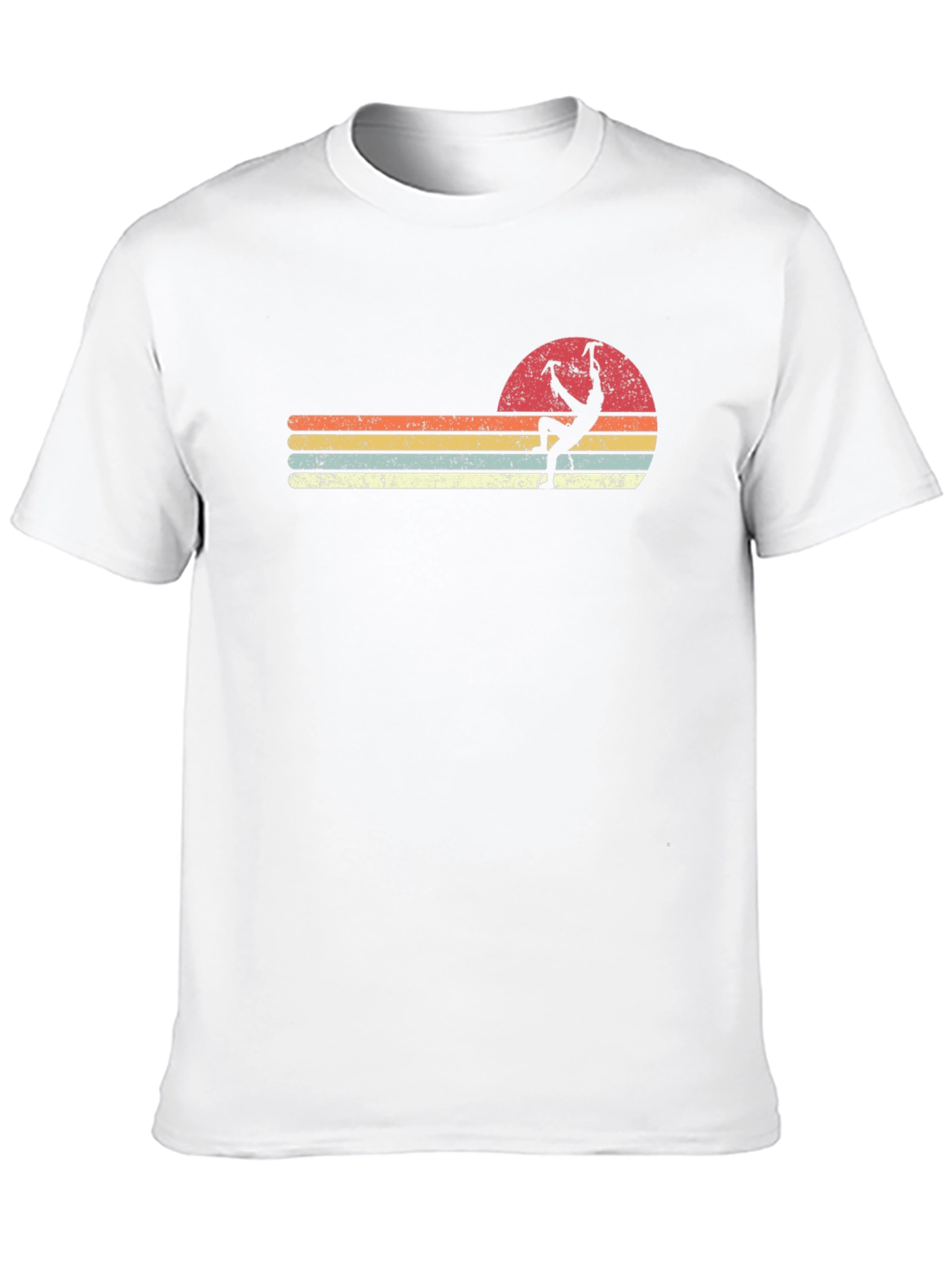 Black Vintage Climber T-Shirt Retro Sunset Design view 10