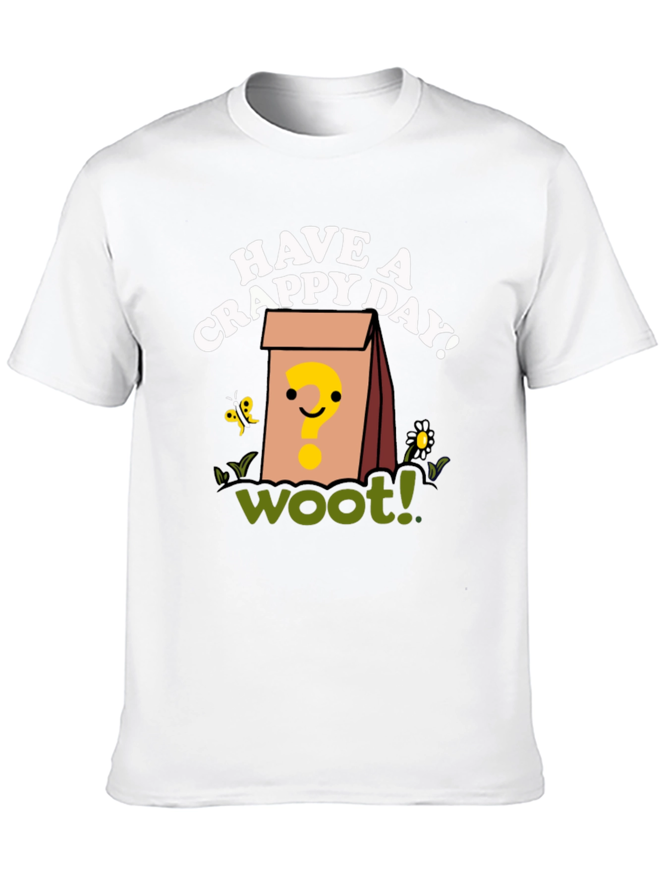 Black Have A Crappy Day T-Shirt - Woot Mystery Bag Graphic Tee view 10