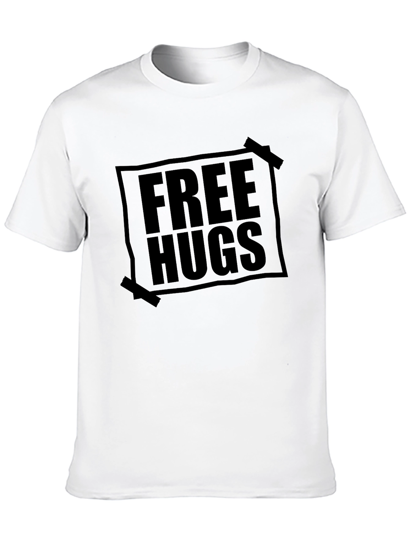 Black Free Hugs Graphic Tee - Soft Cotton Blend view 10