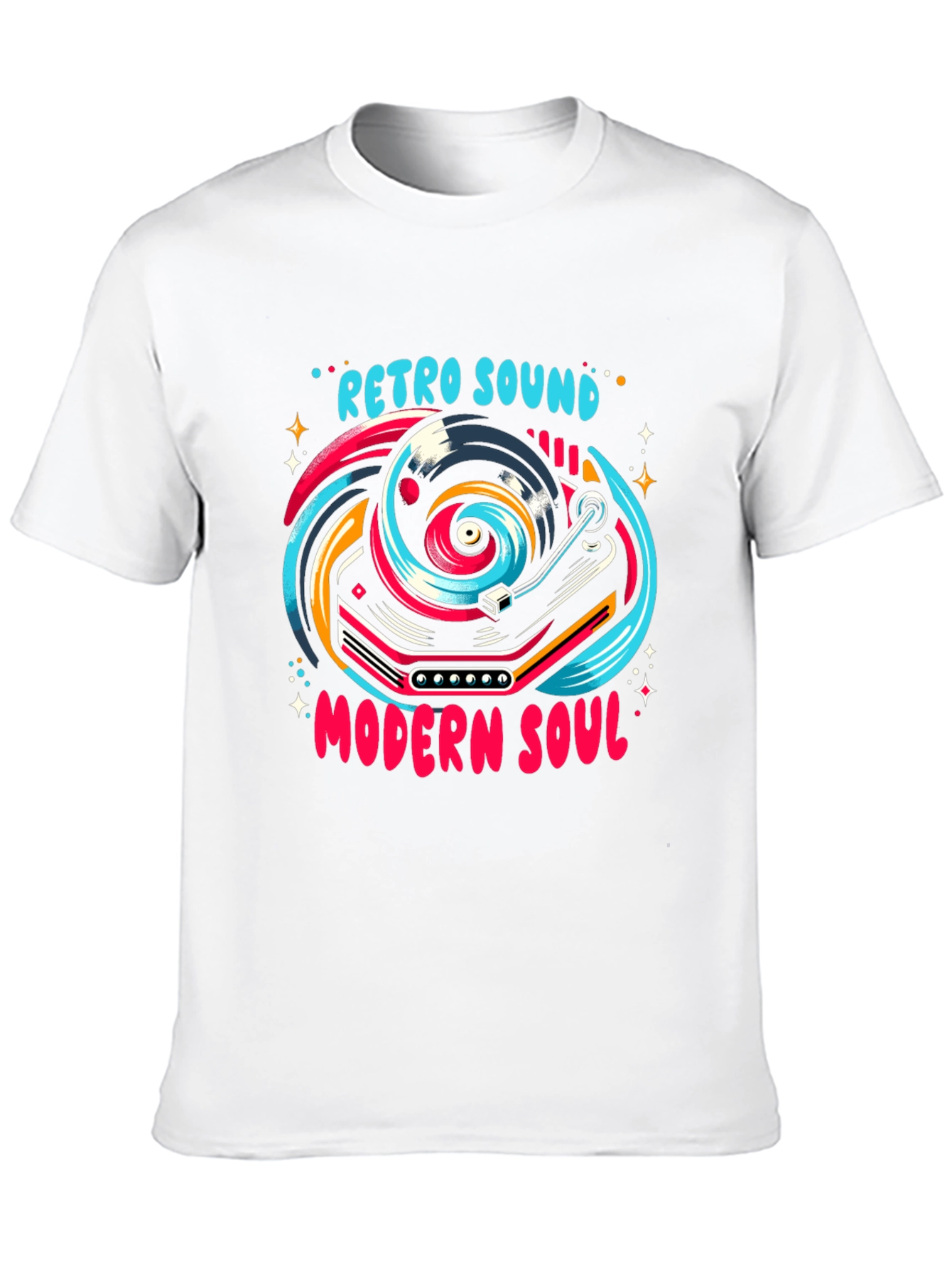 Black Retro Sound Modern Soul Graphic Tee - Black Cotton Blend view 10