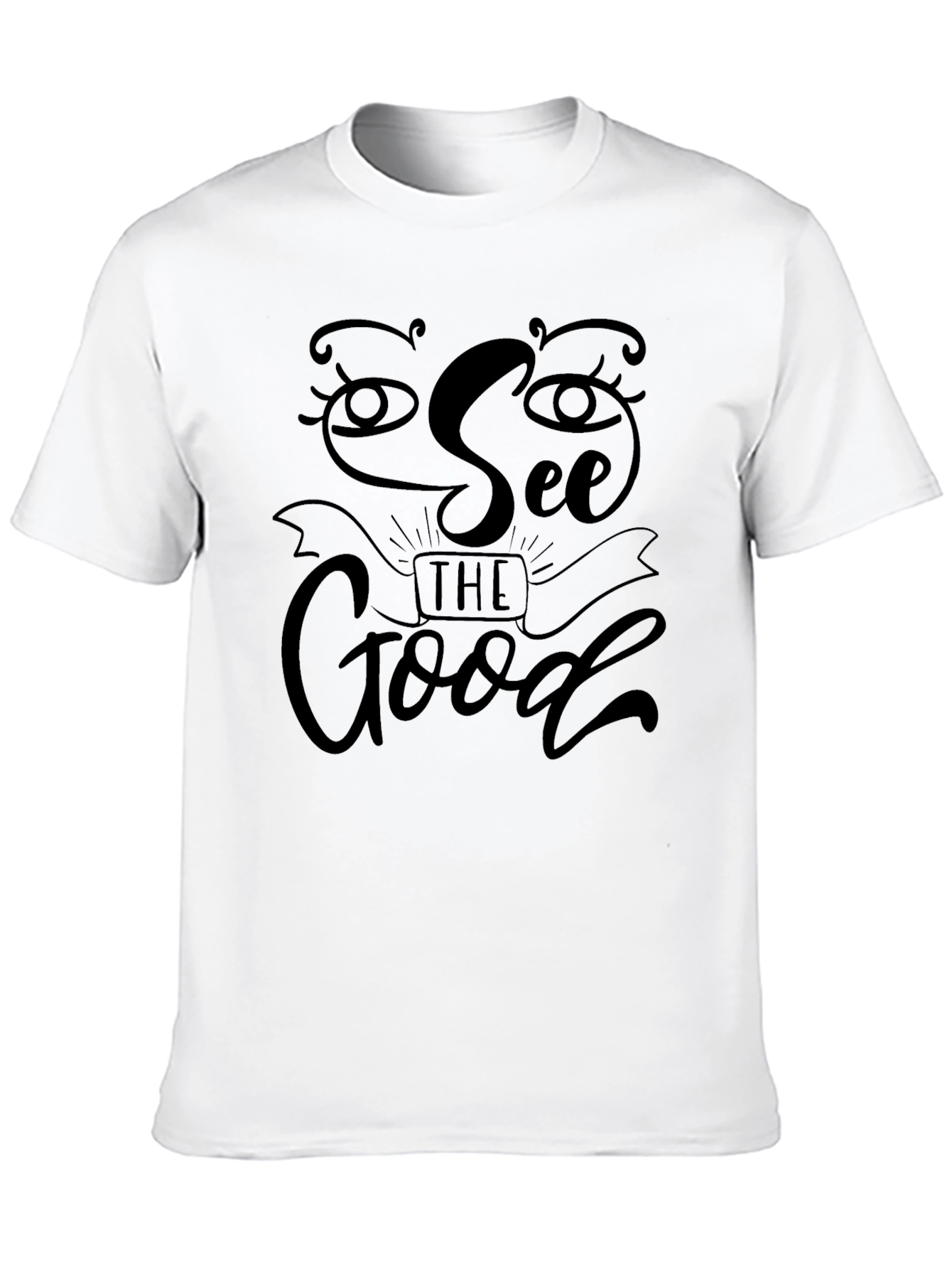 Black See The Good Graphic Tee - Positive Vibes T-Shirt view 10