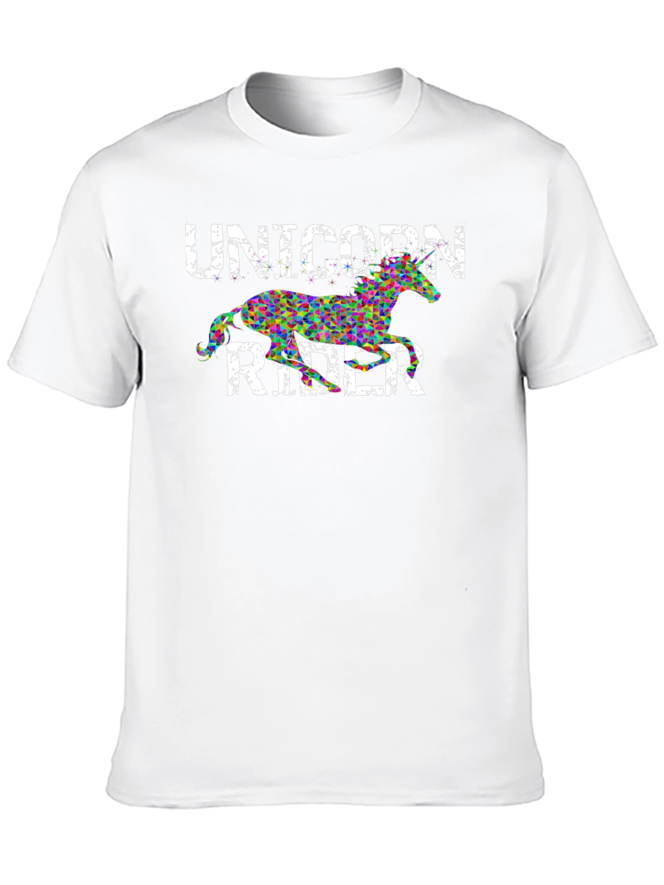 Black Unicorn Rider Black Graphic T-Shirt view 10