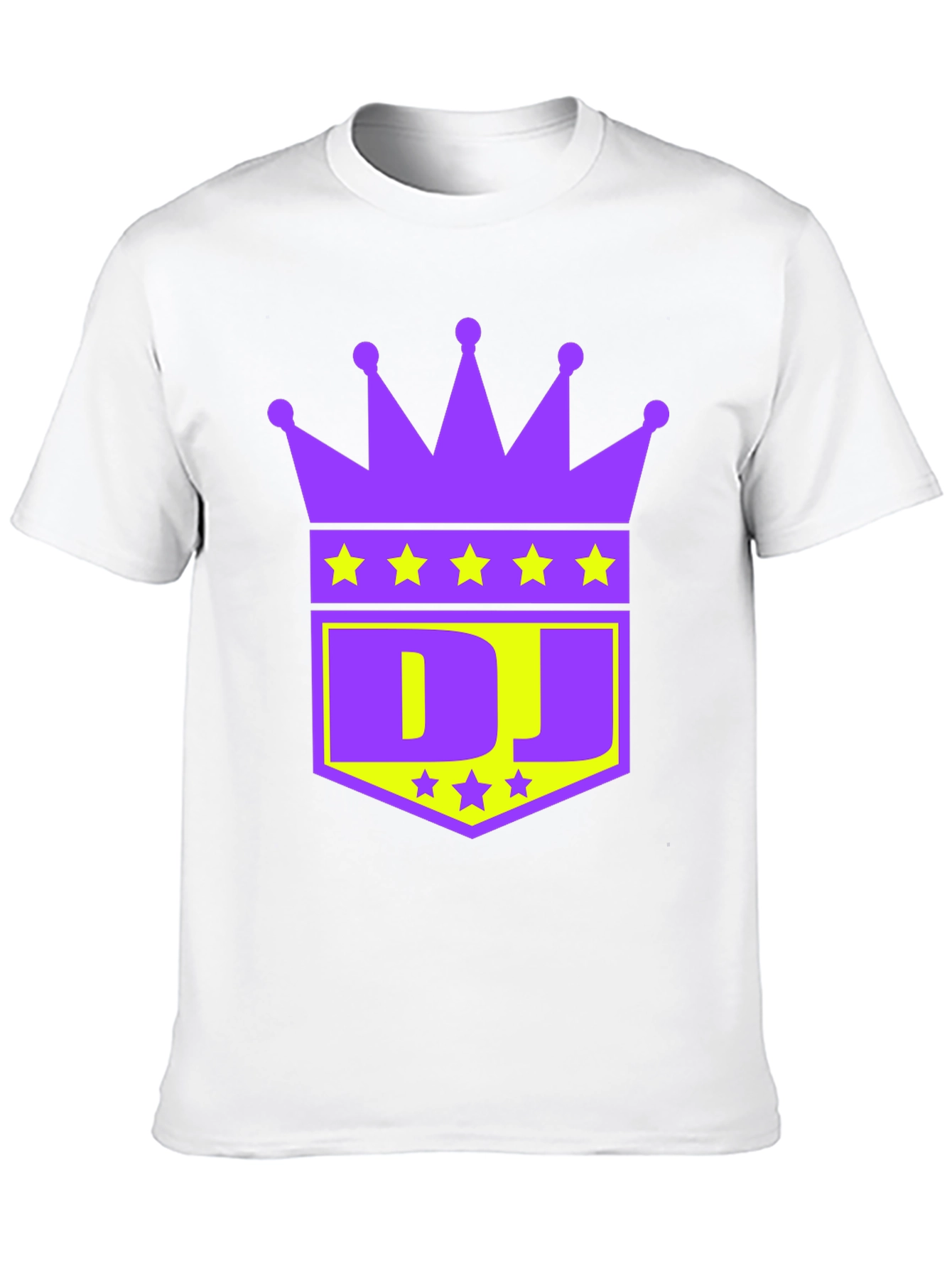 Black DJ Crown Graphic Tee - Purple and Gold view 10