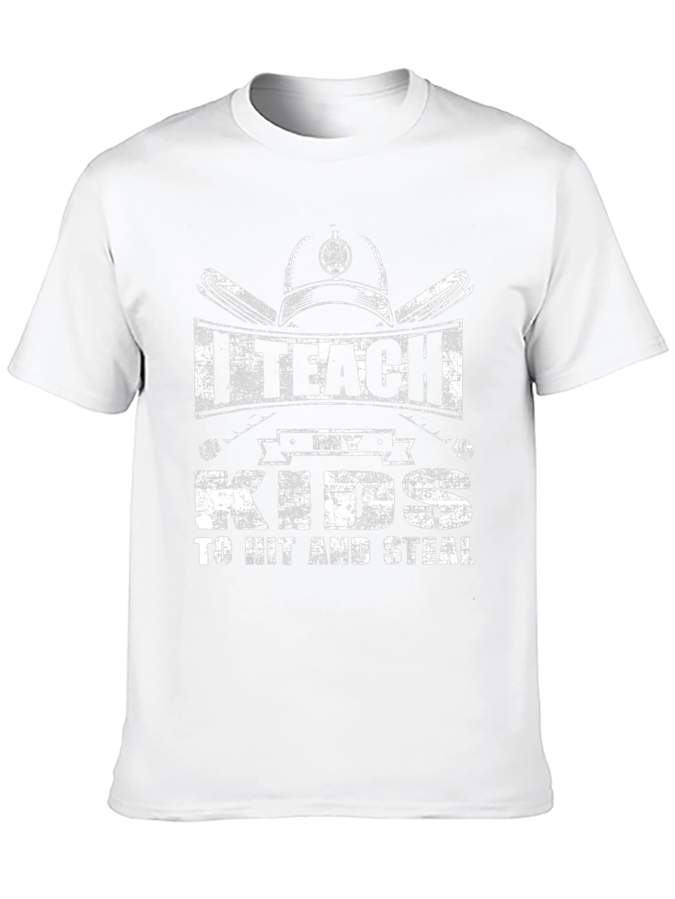 Black I Teach My Kids to Hit and Steal T-Shirt view 10