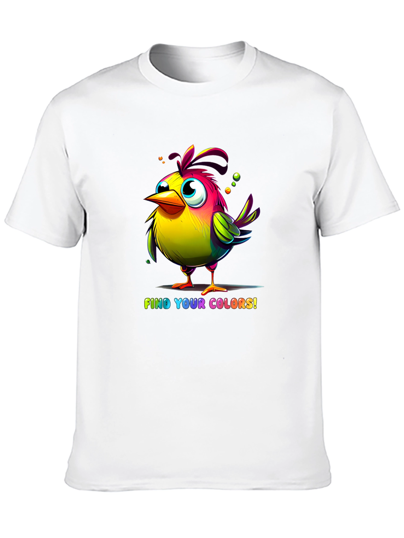Black Colorful Bird T-Shirt - Find Your Colors! view 10