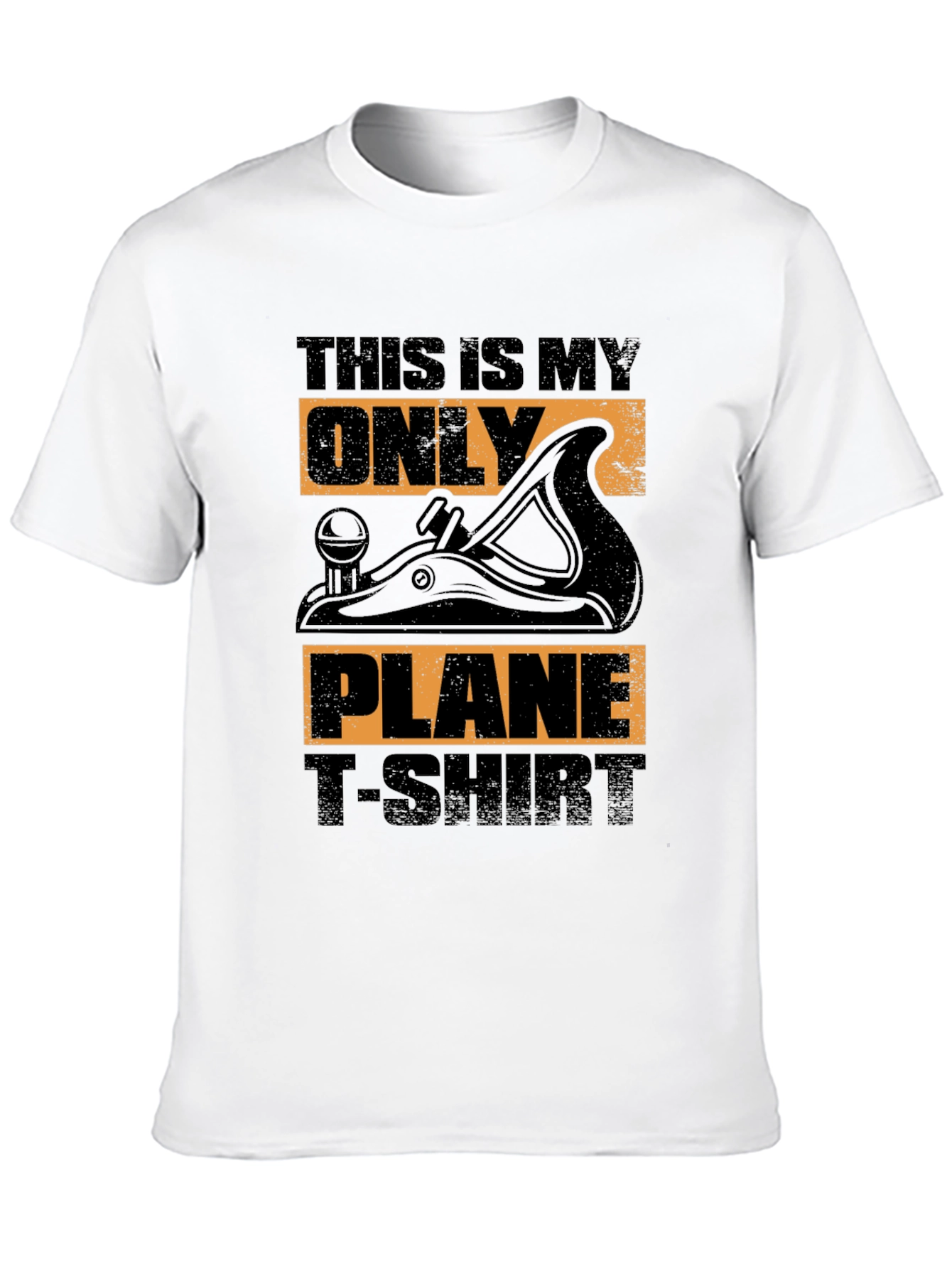 Black Funny Woodworking Plane T-Shirt view 10