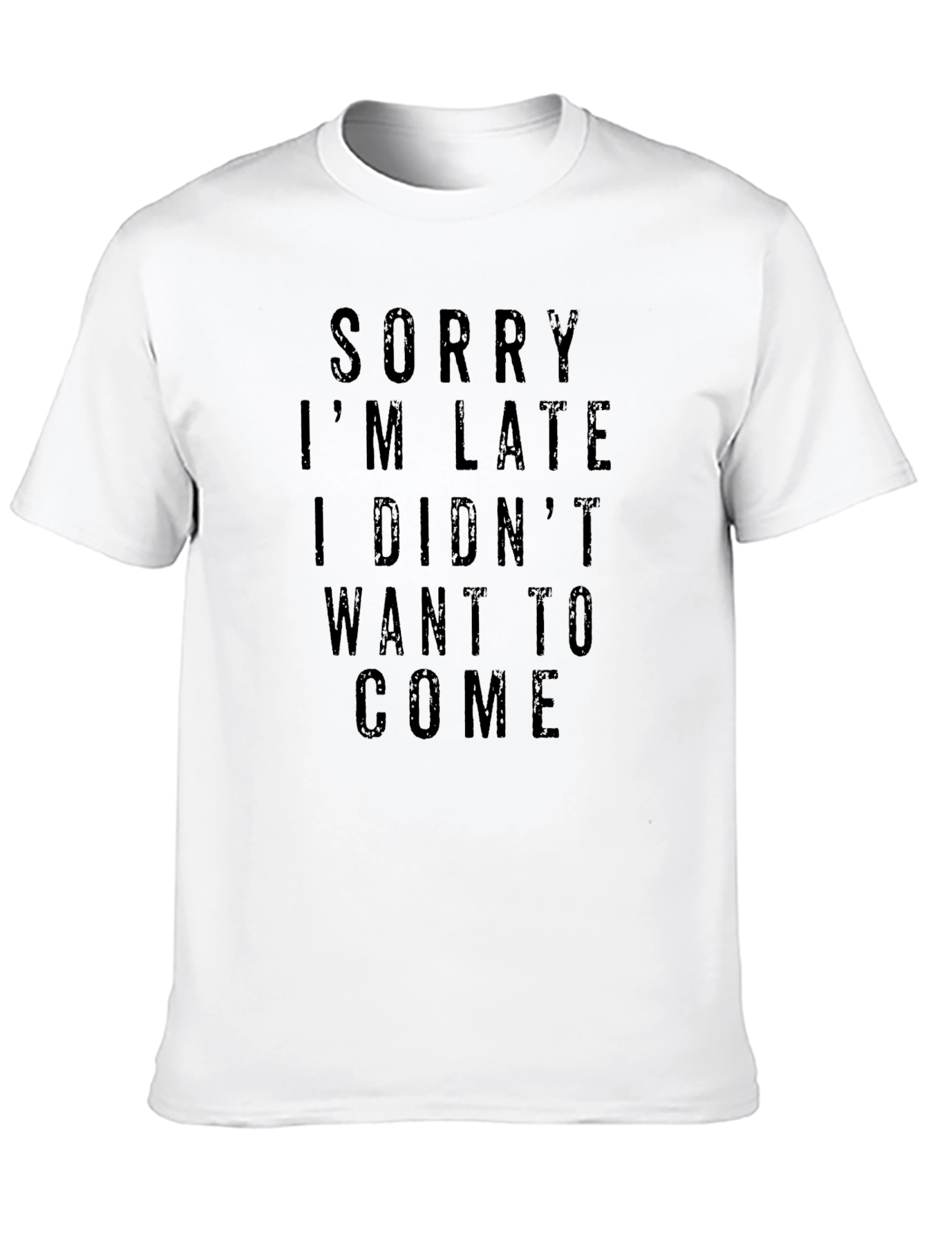 Black Sorry I'm Late Graphic T-Shirt view 10