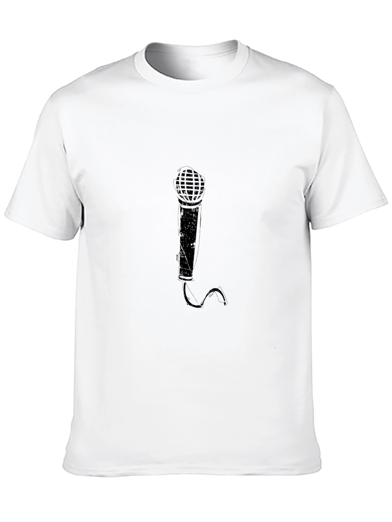 Black Black Microphone Graphic T-Shirt view 10
