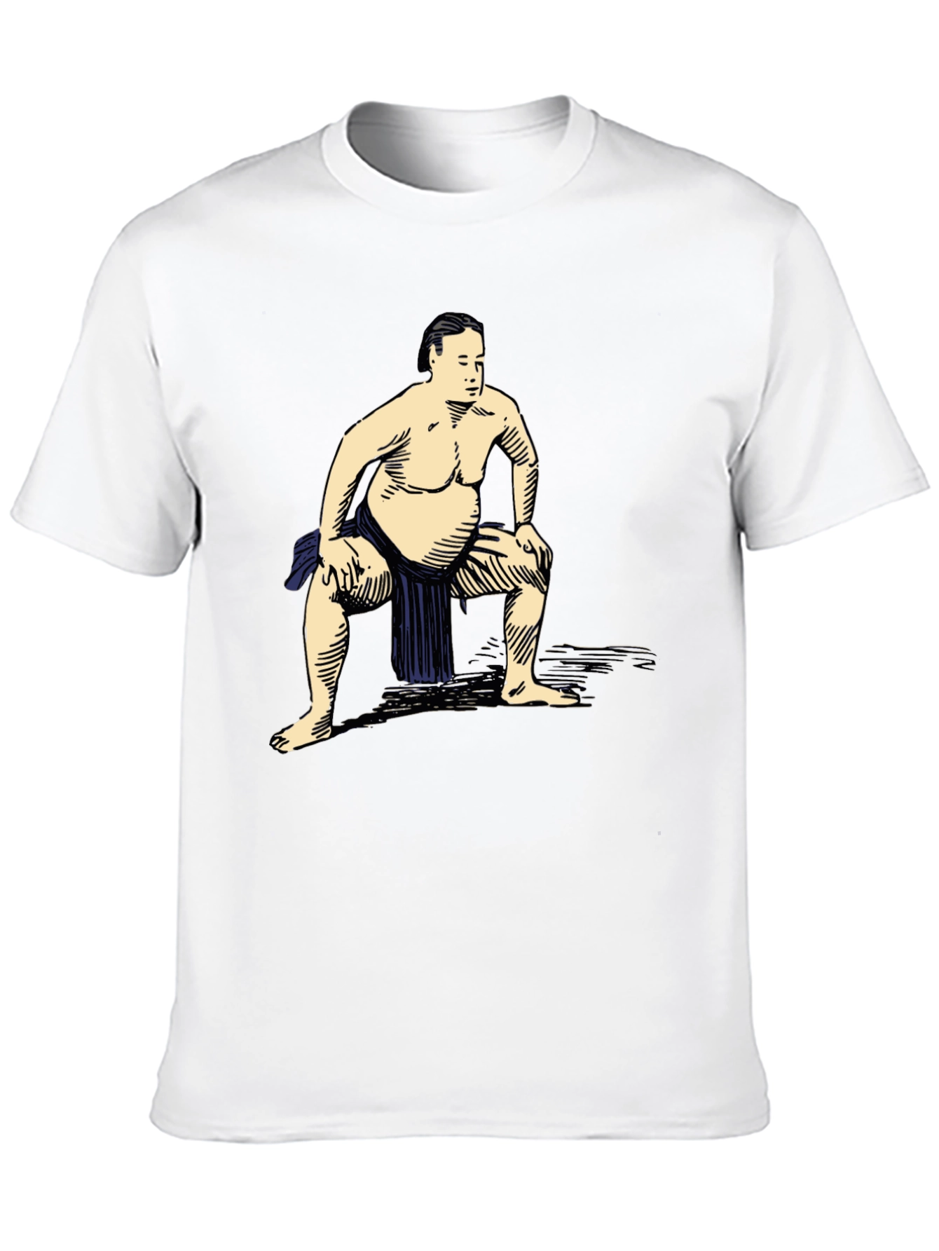 Black Sumo Wrestler Graphic T-Shirt - Casual Black Tee view 10