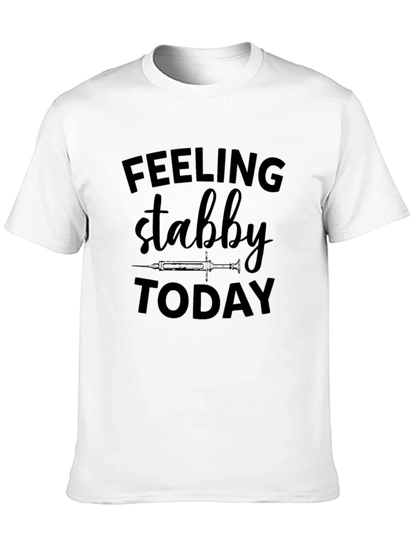 Black Feeling Stabby Today Graphic Tee - Black T-Shirt view 10