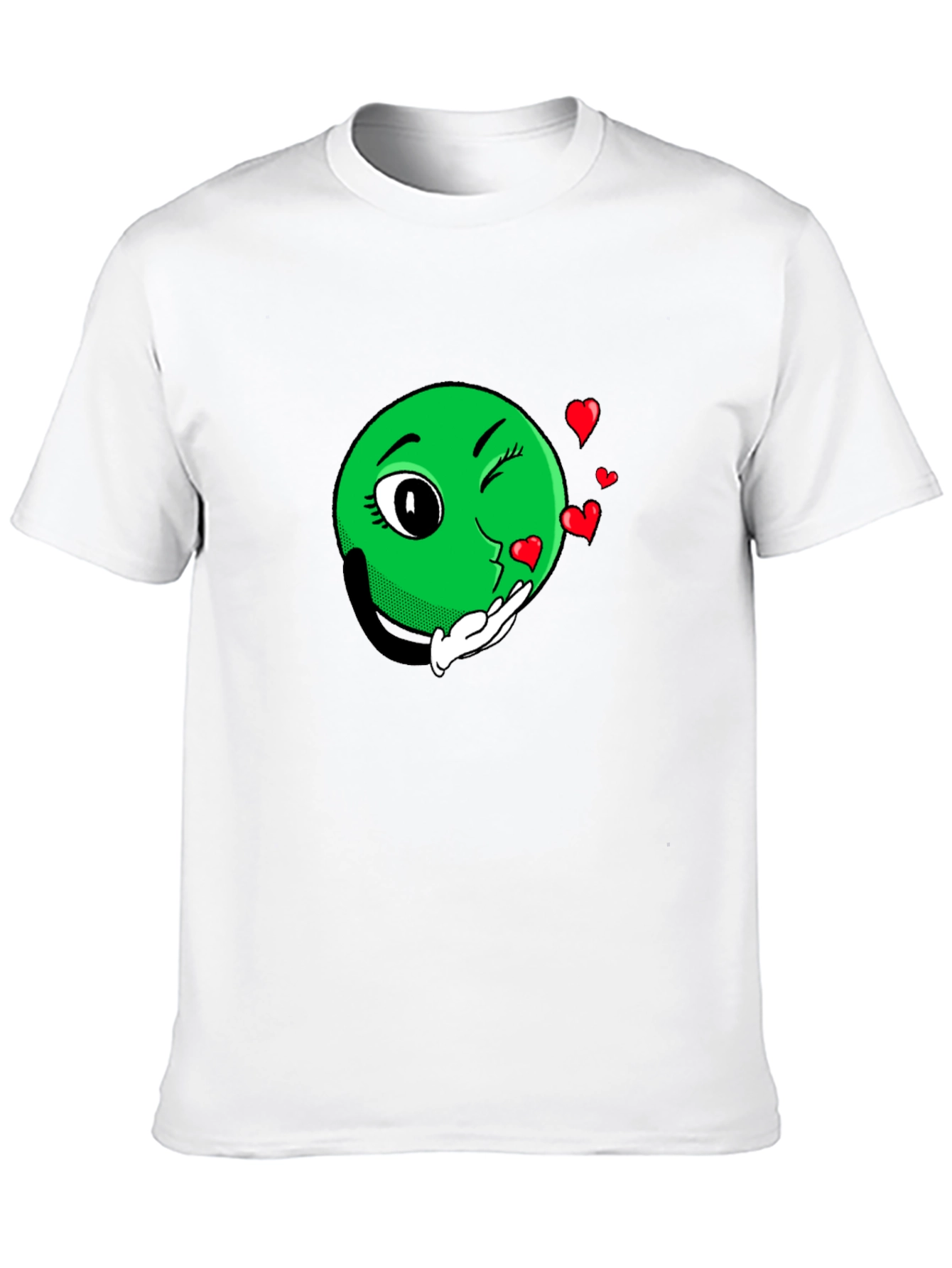 Black Emoji Love Black T-Shirt view 10