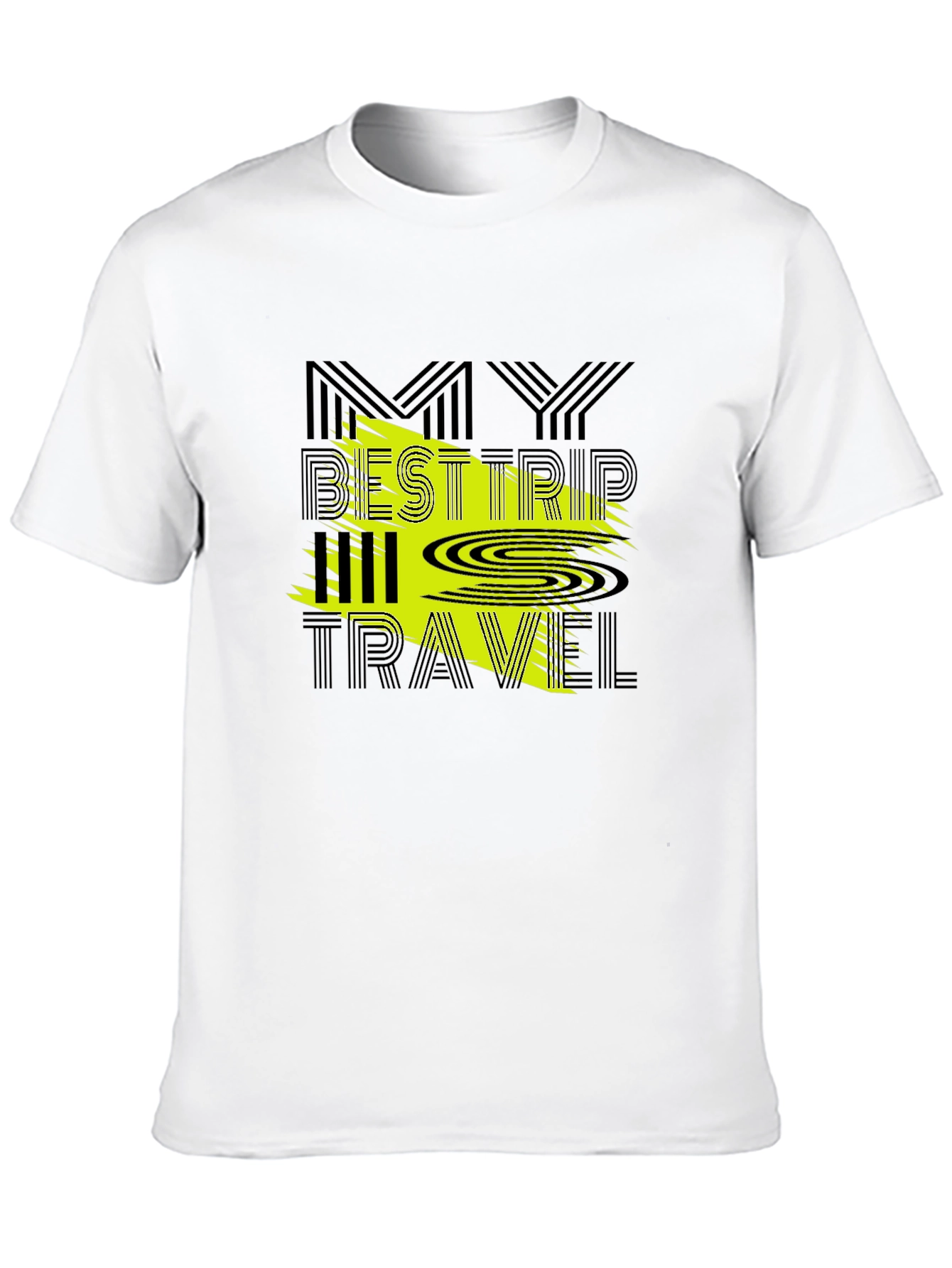 Black My Best Trip All Travel Graphic Tee - Black view 10