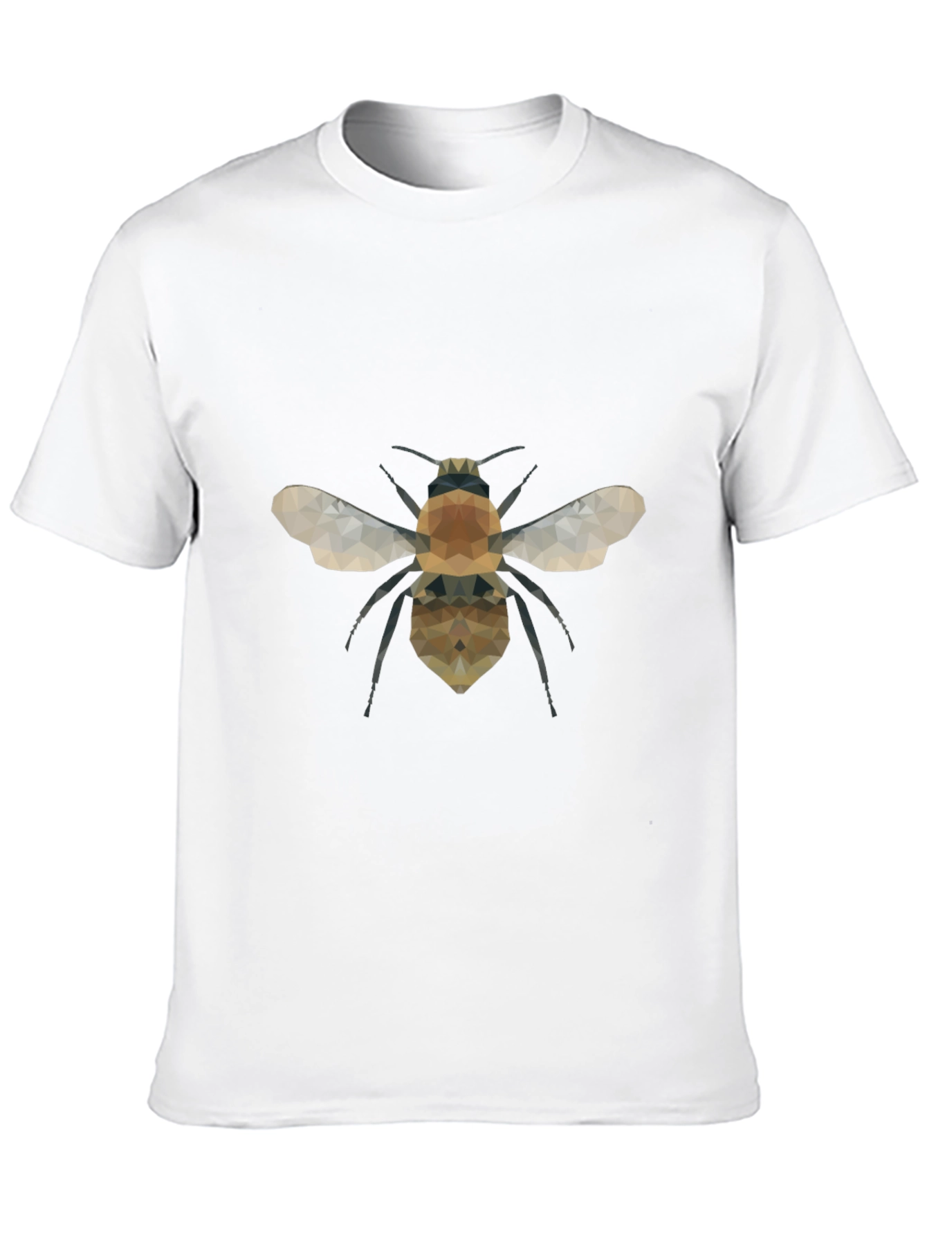 Black Geometric Bee Graphic Tee - Modern Black T-Shirt view 10