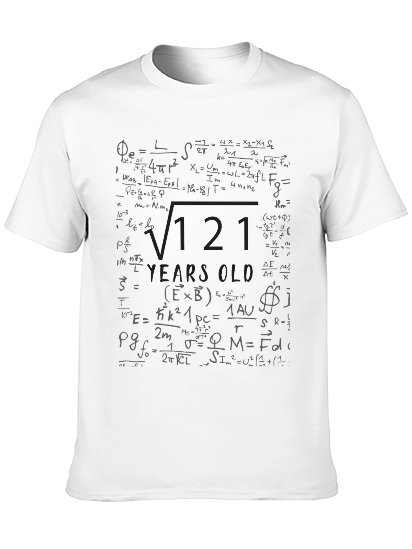 Black Math Equation Birthday Humor Graphic Tee view 10