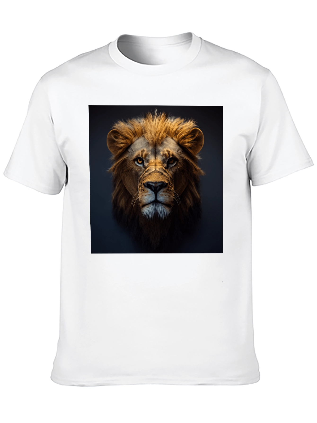 Black Lion Portrait Black T-Shirt view 10