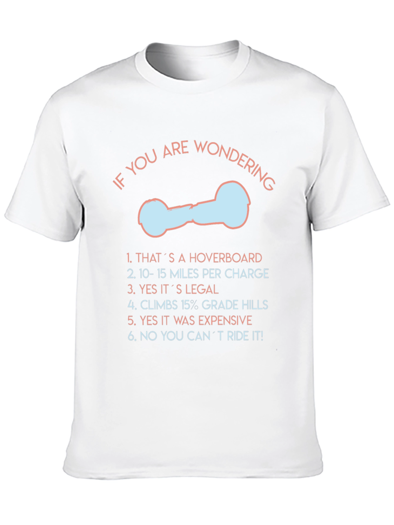 Black Funny Hoverboard T-Shirt view 10