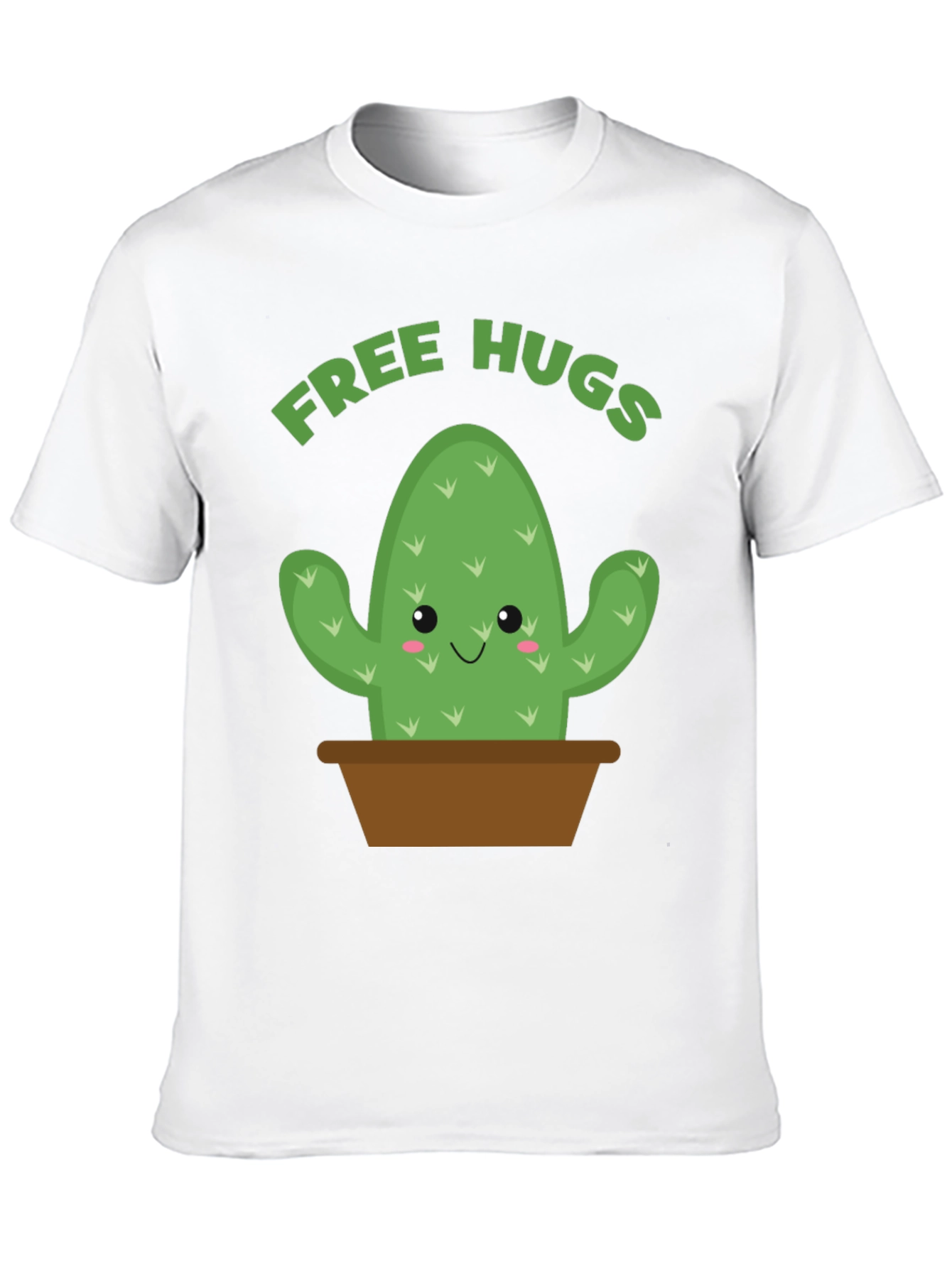 Black Free Hugs Cactus Graphic Tee view 10