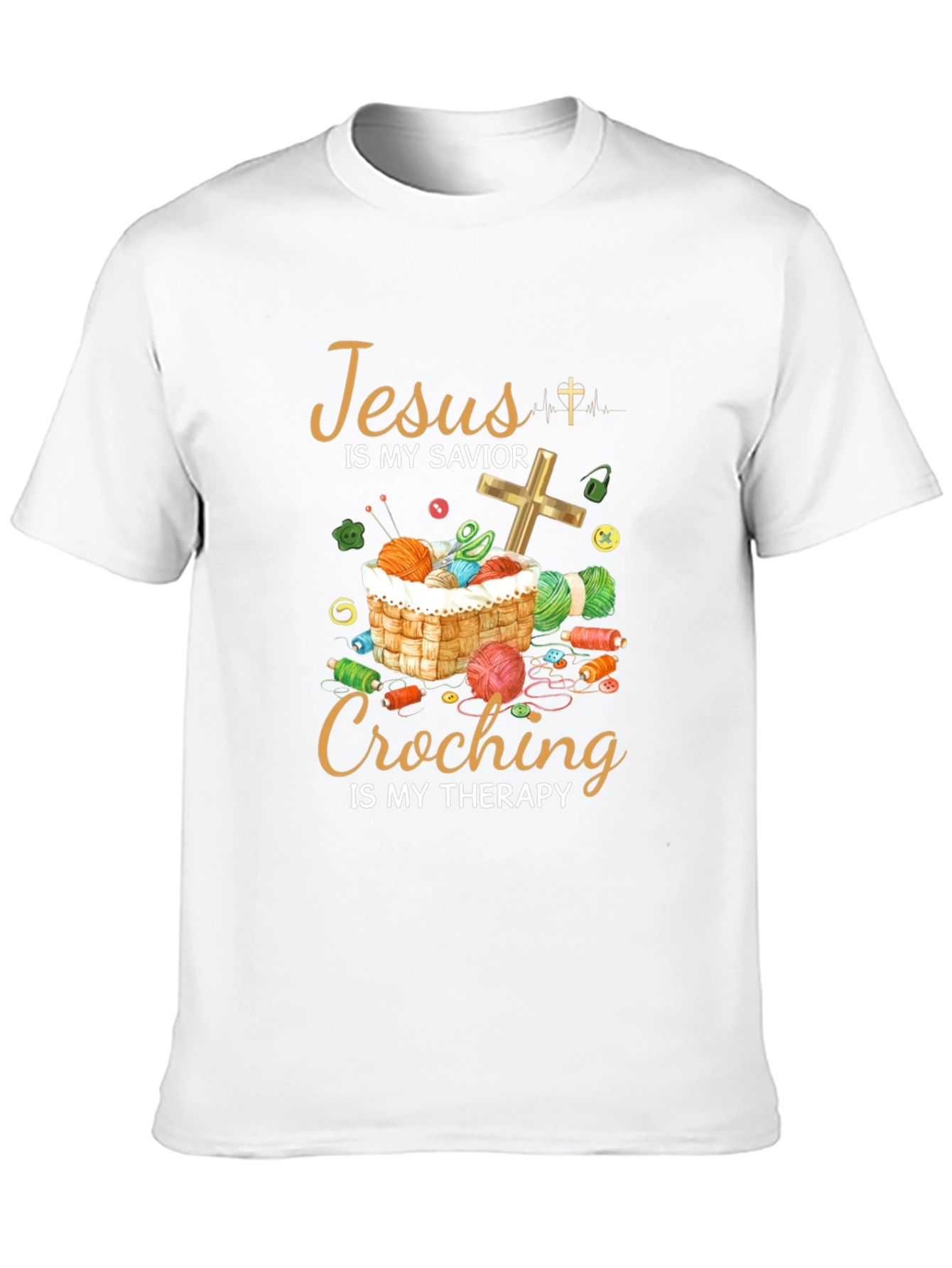 Jesus is My Savior Crochet Therapy T-Shirt - 10