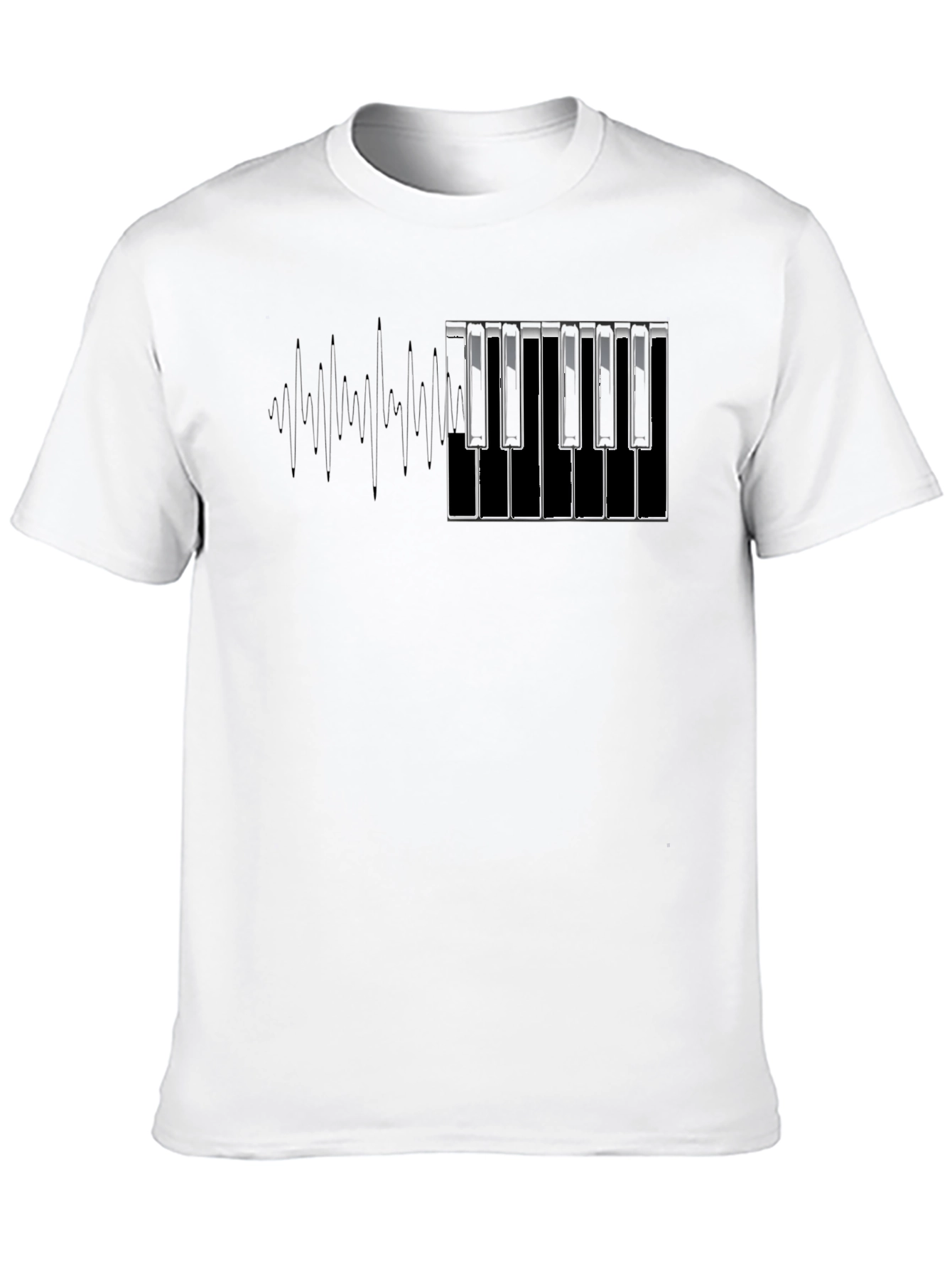 Black Piano Keys Graphic Tee - Black Short Sleeve view 10