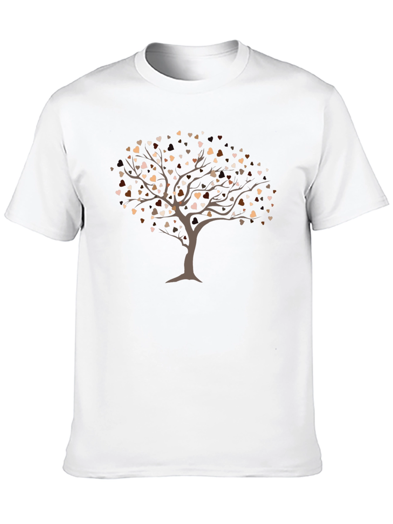 Black Diversity Tree Heart T-Shirt - Unisex Soft Cotton Tee view 10