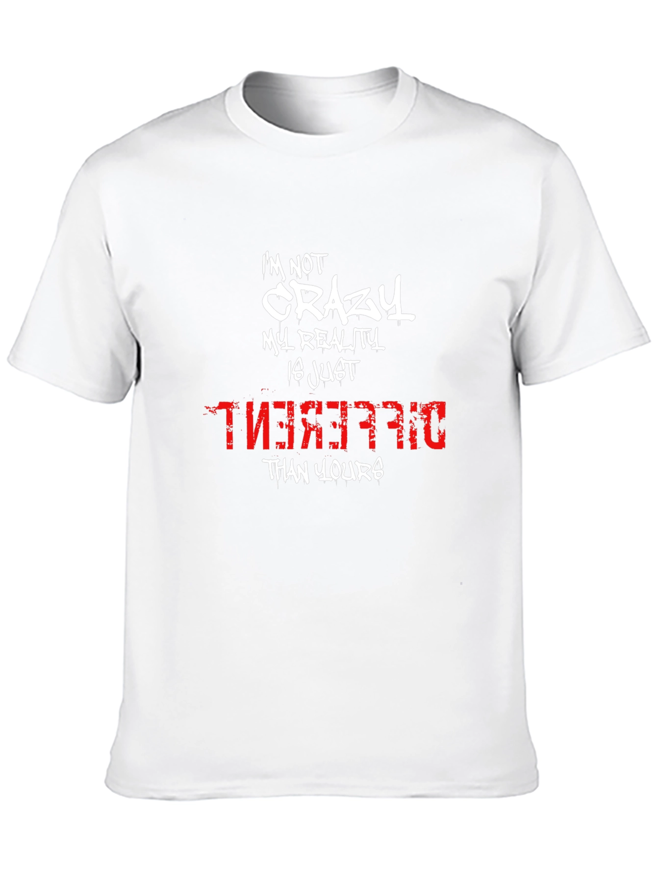 Black Crazy Reality Graphic Tee - Men's Black T-Shirt view 10