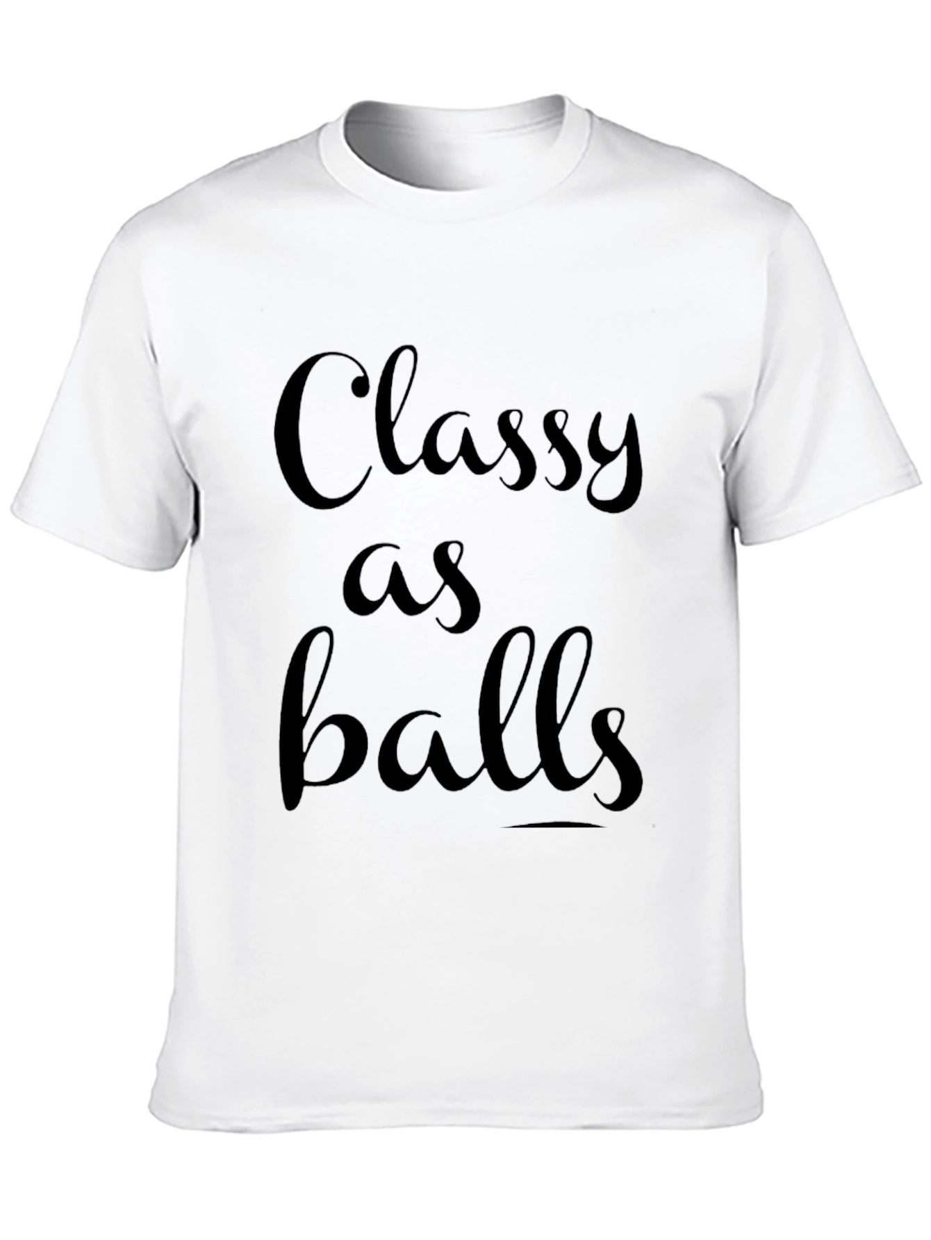 Black Classy As Balls Black Graphic T-Shirt view 10