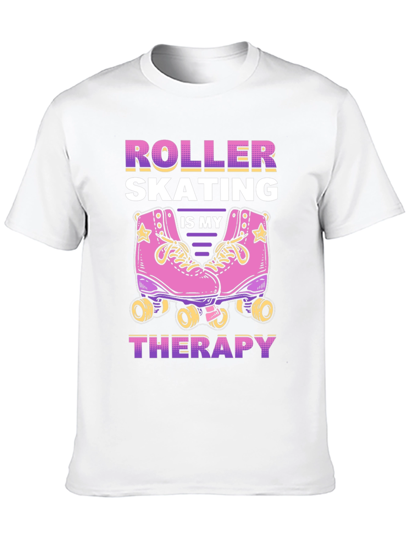 Black Roller Skating is My Therapy T-Shirt view 10
