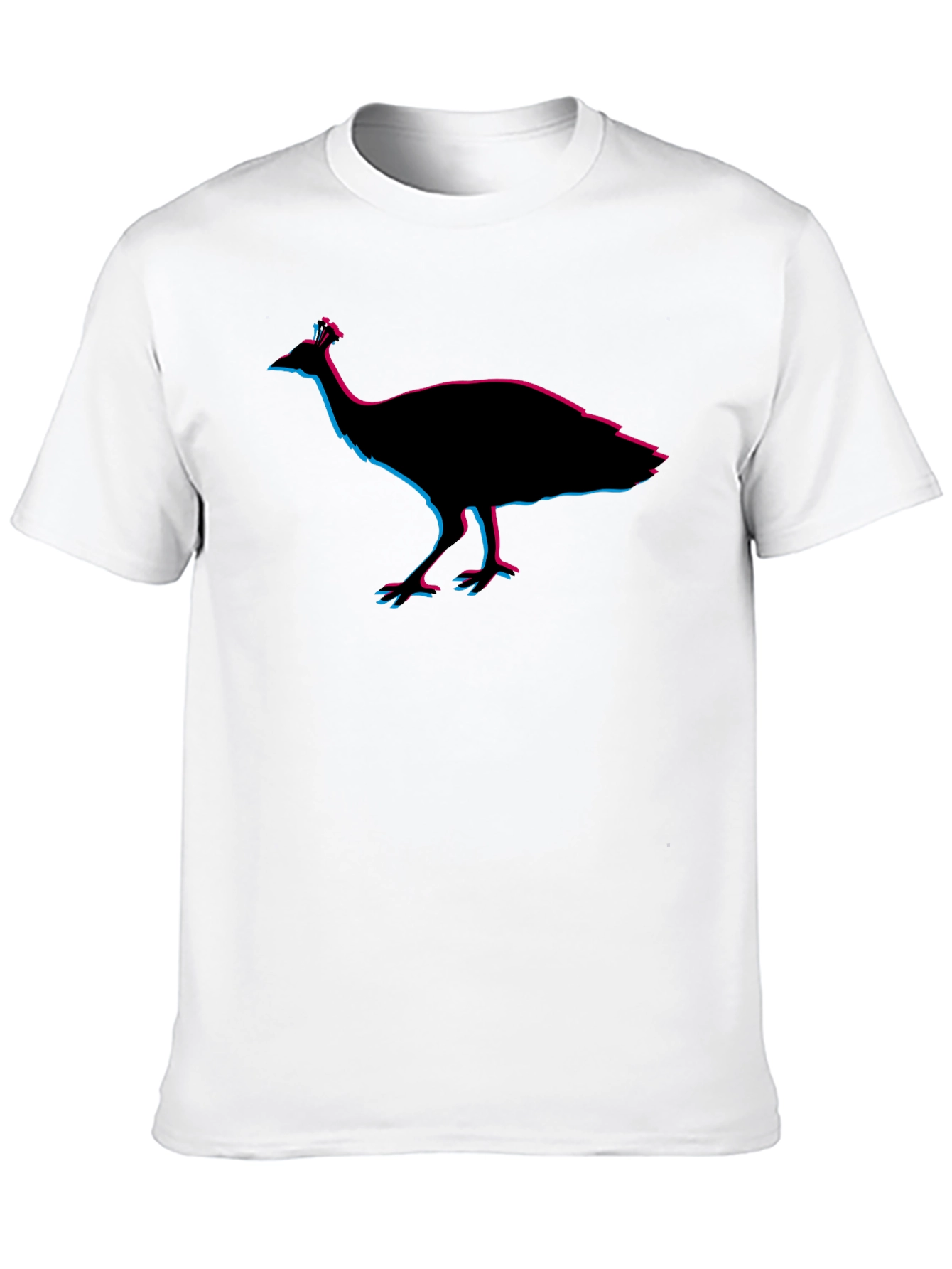 Black Peacock Silhouette T-Shirt - Graphic Tee view 10