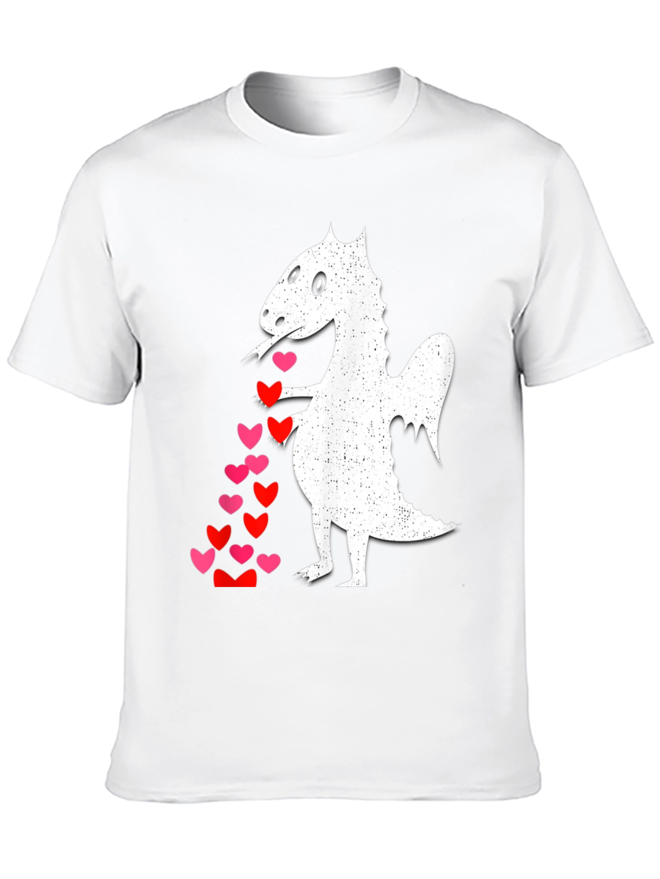 Black Dragon Love T-Shirt - Whimsical Heart Design view 10