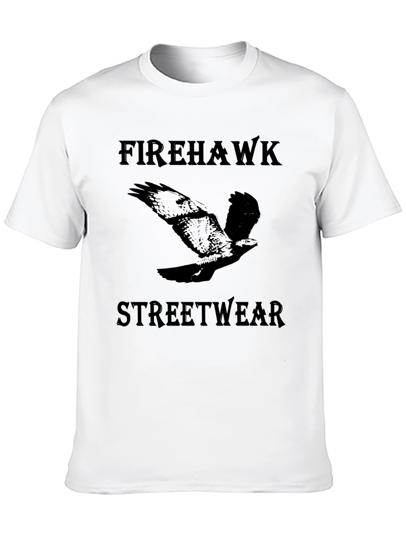 Black Firehawk Streetwear Graphic Tee - Mens view 10