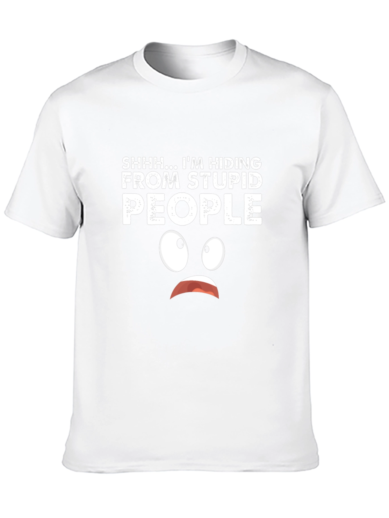 Black Hiding From Stupid People Graphic T-Shirt view 10