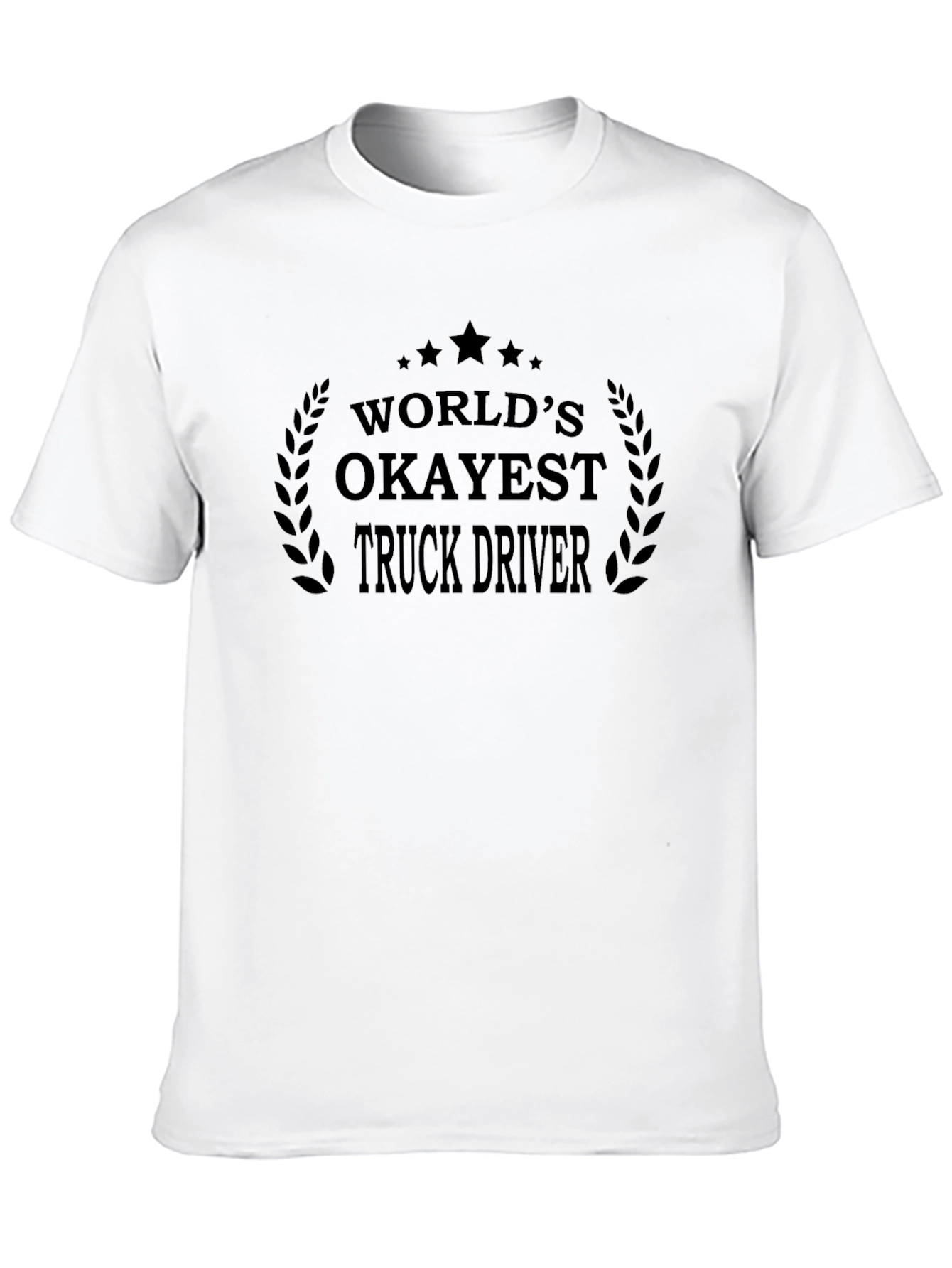 Black World's Okayest Truck Driver - Novelty T-Shirt view 10