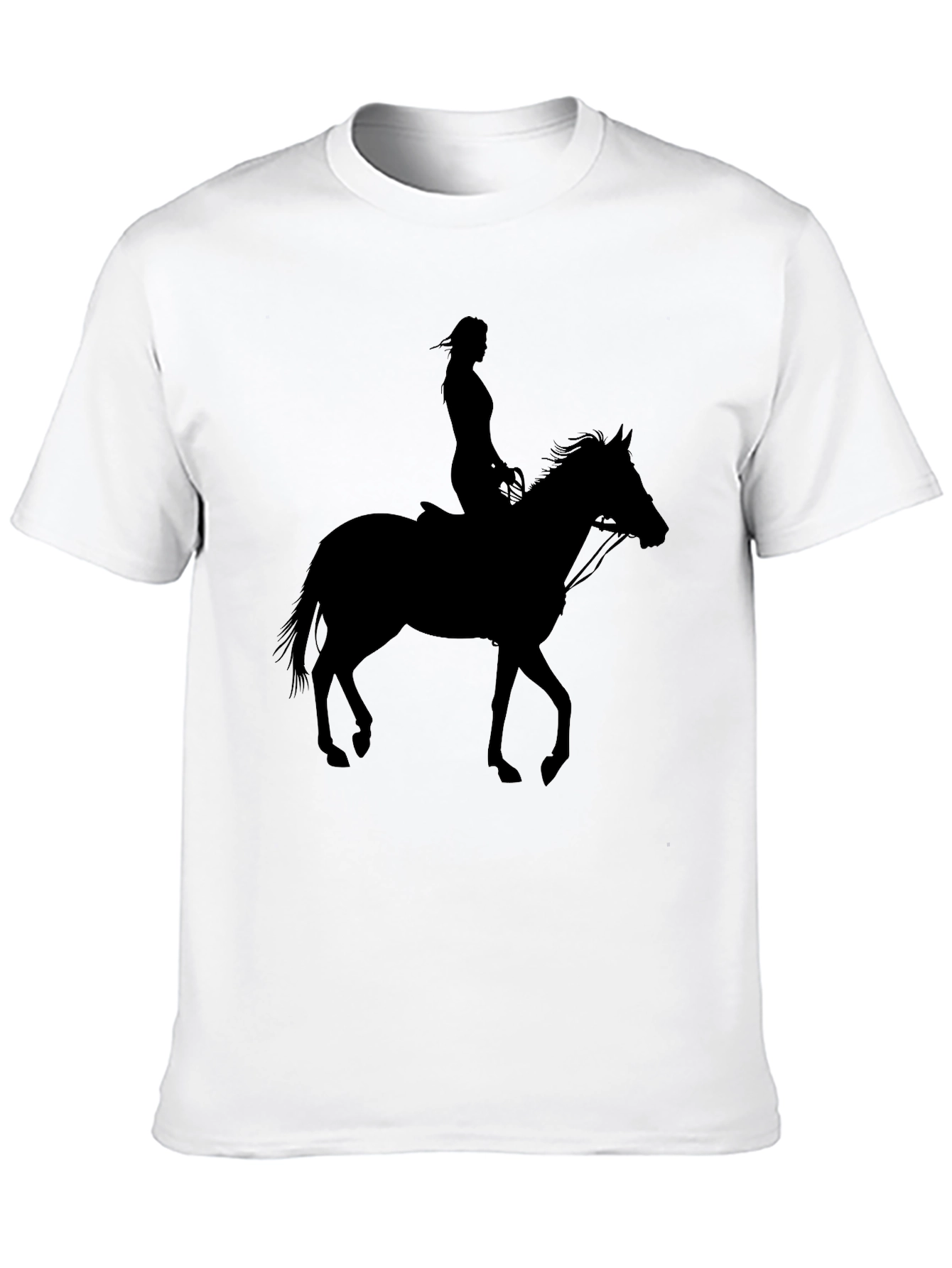 Black Horse Rider Silhouette Graphic Tee view 10