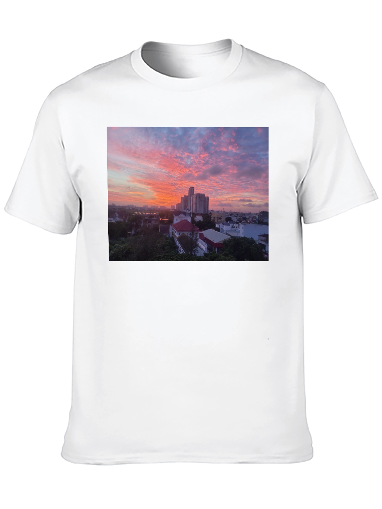 Black Sunset Cityscape Graphic Tee view 10