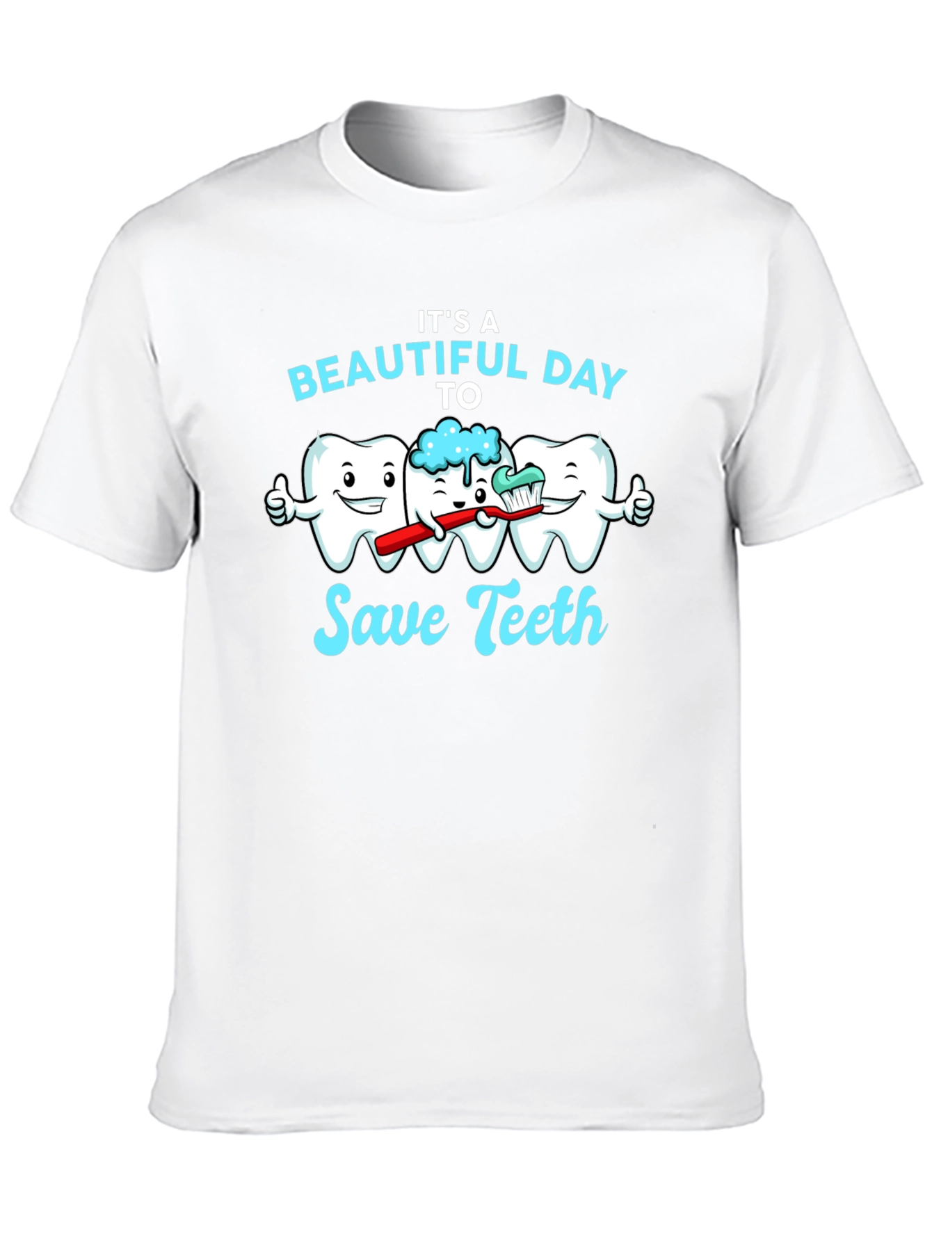 Black It's a Beautiful Day To Save Teeth T-Shirt view 10