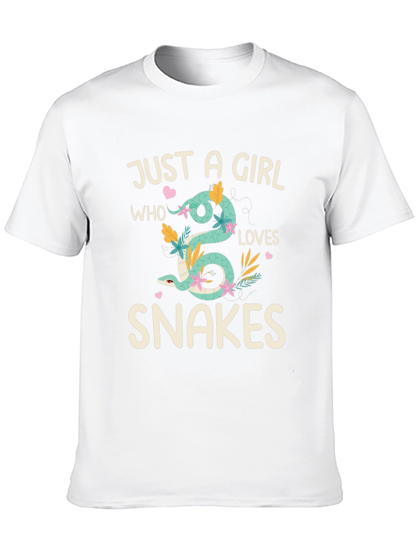 Black Just A Girl Who Loves Snakes T-Shirt view 10