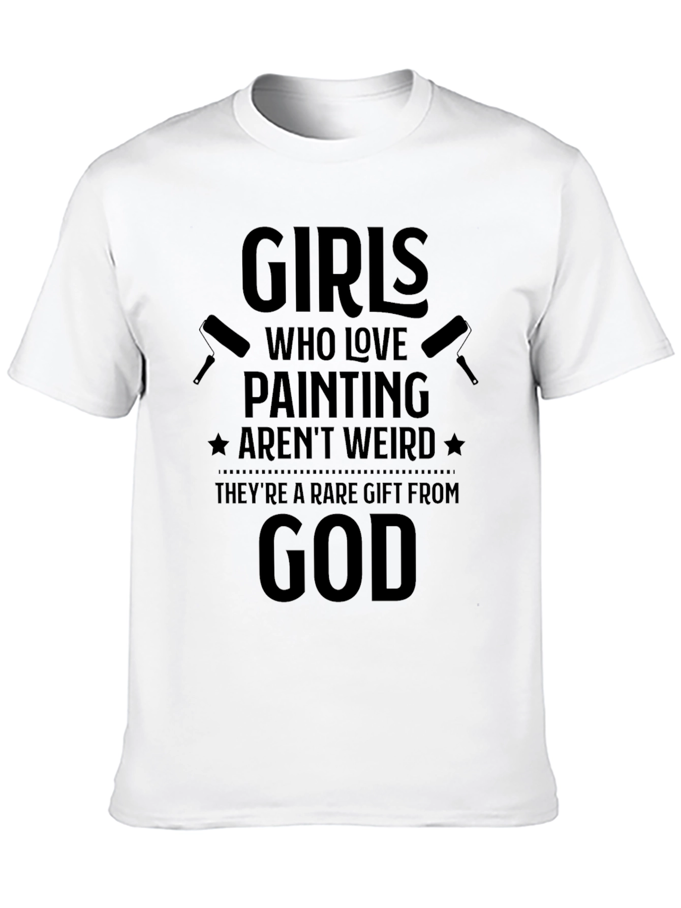 Black Girls Who Love Painting T-Shirt - Black Crew Neck Graphic Tee view 10