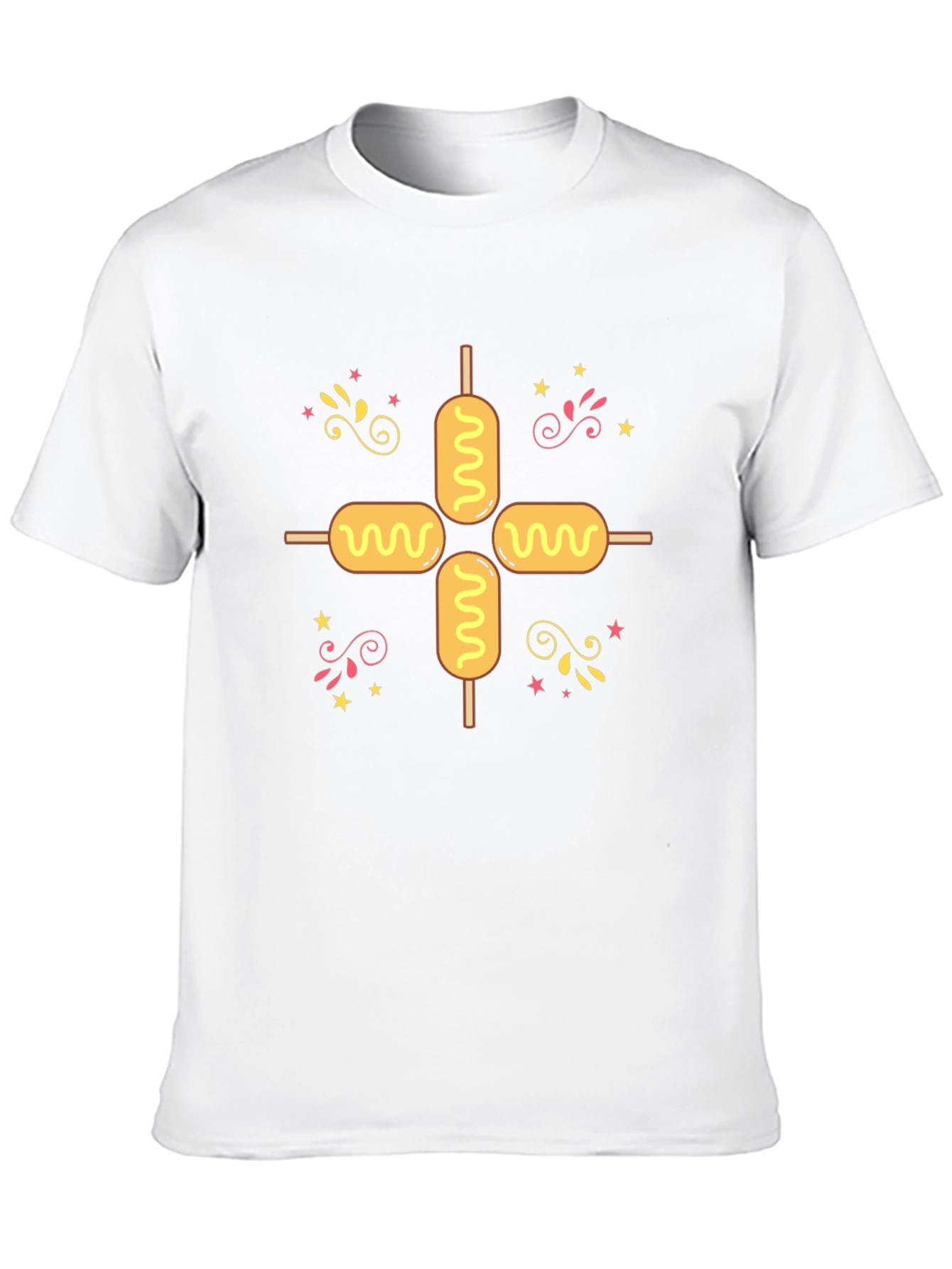 Black Corn Dog Pattern Tee view 10