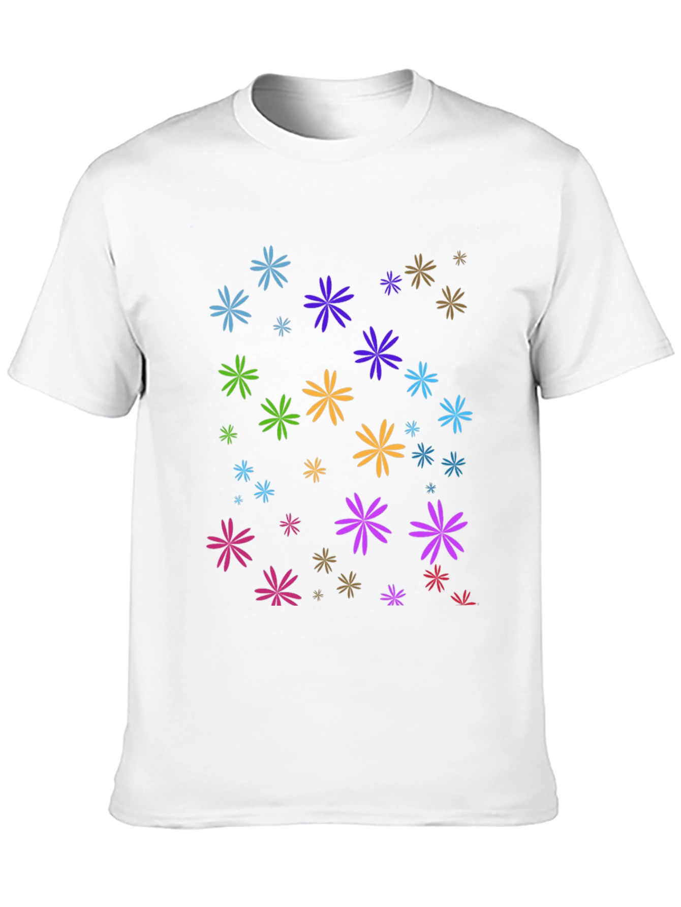 Black Floral Burst Black T-Shirt view 10