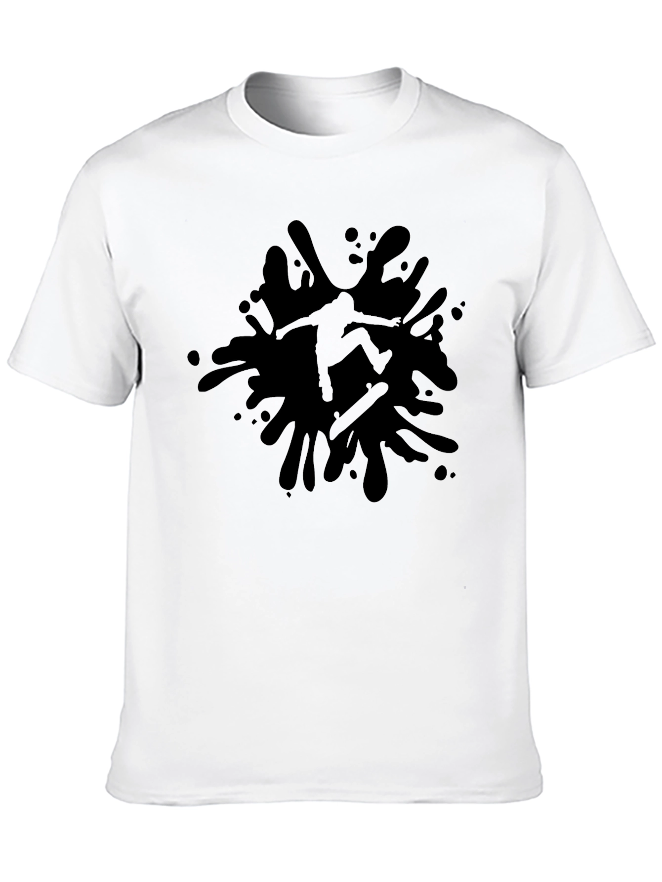 Black Skater Splash Graphic T-Shirt - Black view 10