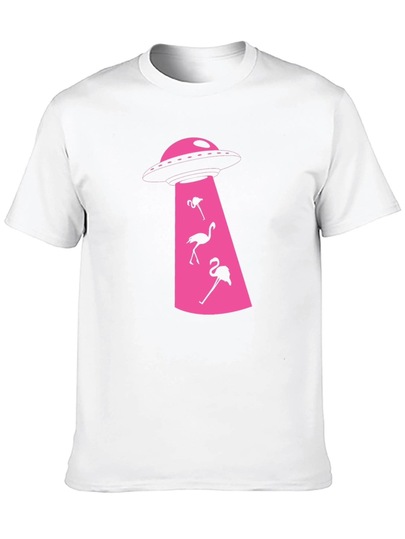 Black Flamingo Abduction T-Shirt: Fun & Unique Design view 10