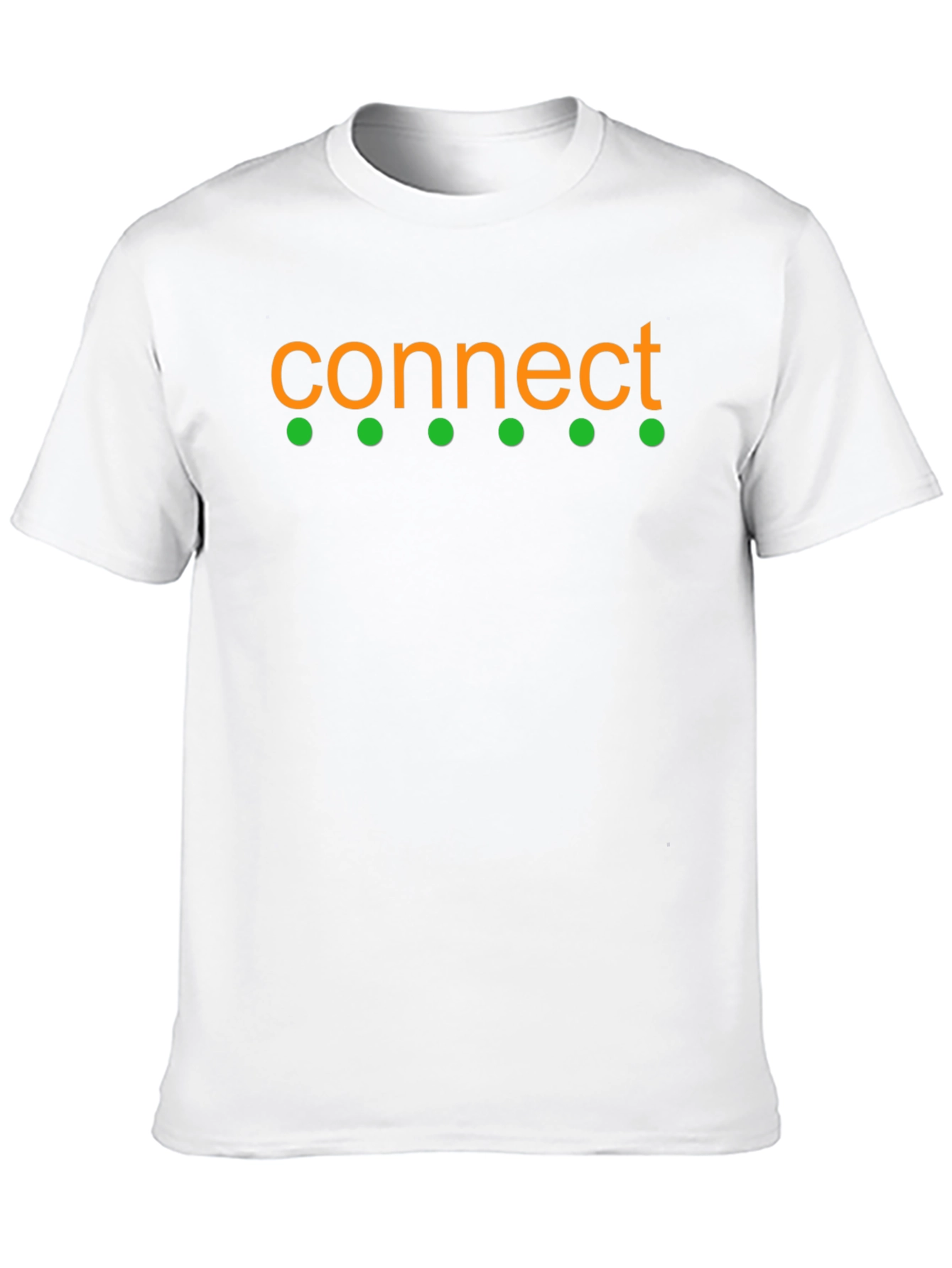 Black Connect T-Shirt - Orange & Green Design on Black view 10