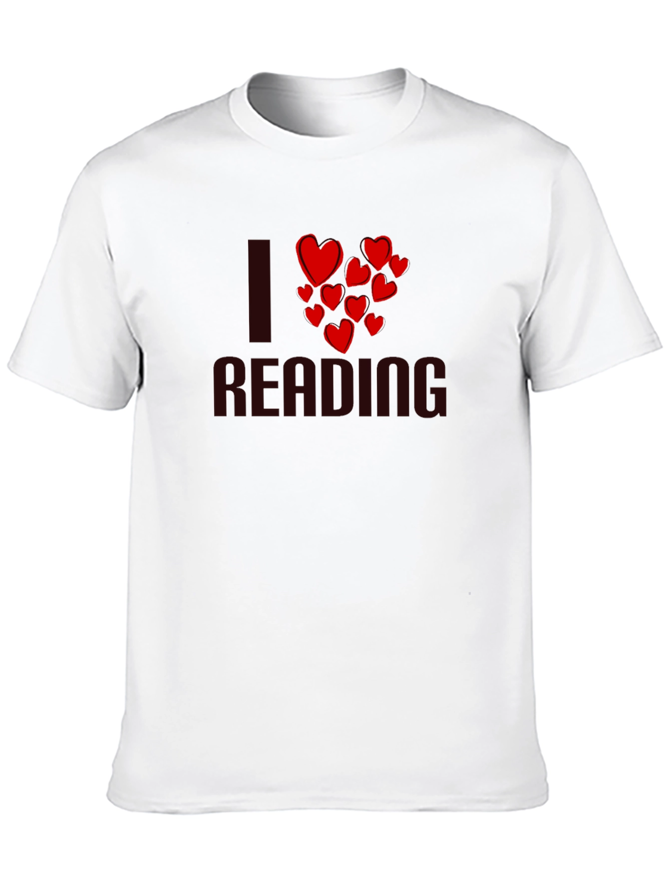 Black I Heart Reading - Black T-Shirt view 10